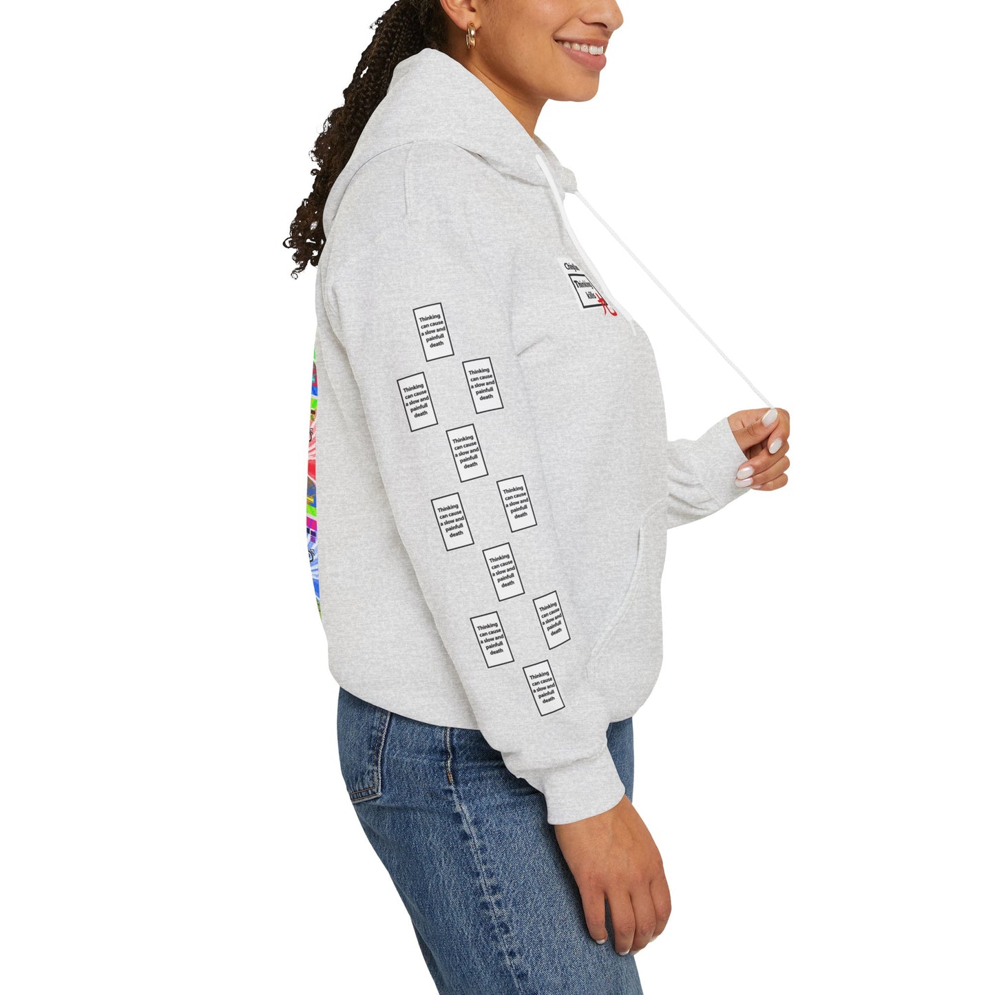 Klaudia 9 grid arm print, Unisex Heavy Blend Hooded Sweatshirt