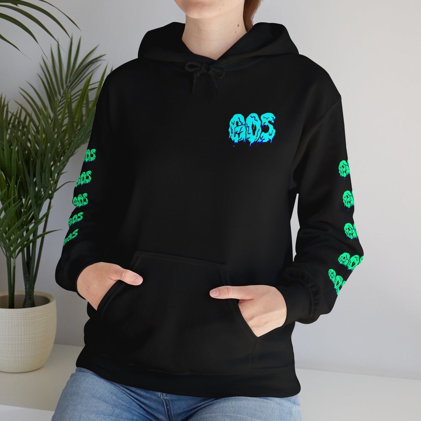 GOS SLIME blue/aqua FULL SLEEVE unisex Hooded Sweatshirt