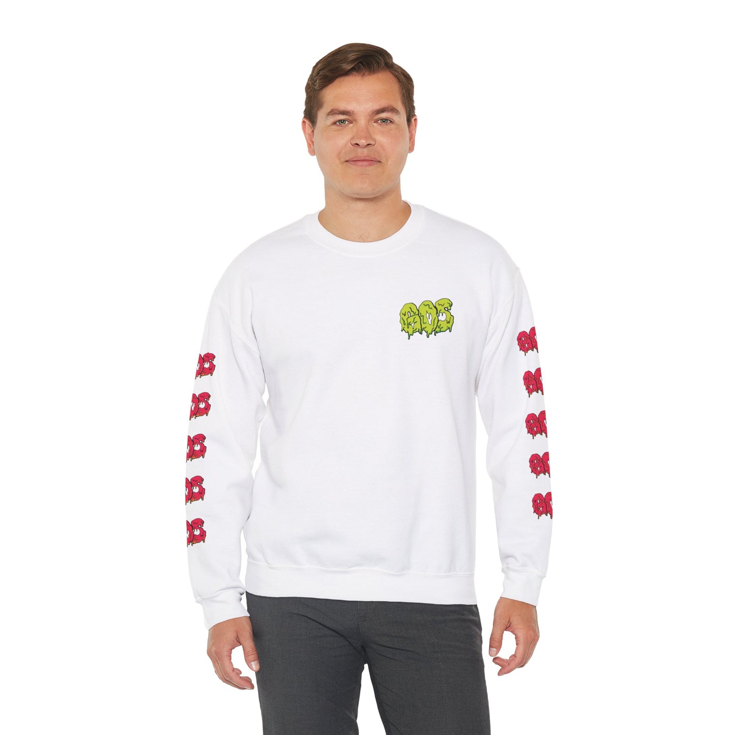 GOS SLIME acid green/red FULL SLEEVE unisex sweatshirt