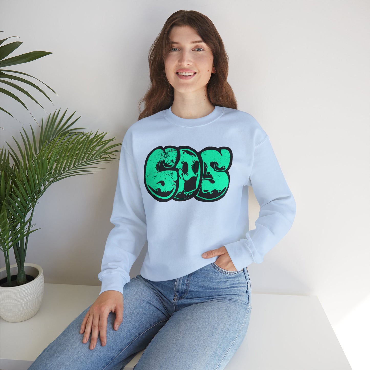 GOS SMILE aquamarine unisex sweatshirt