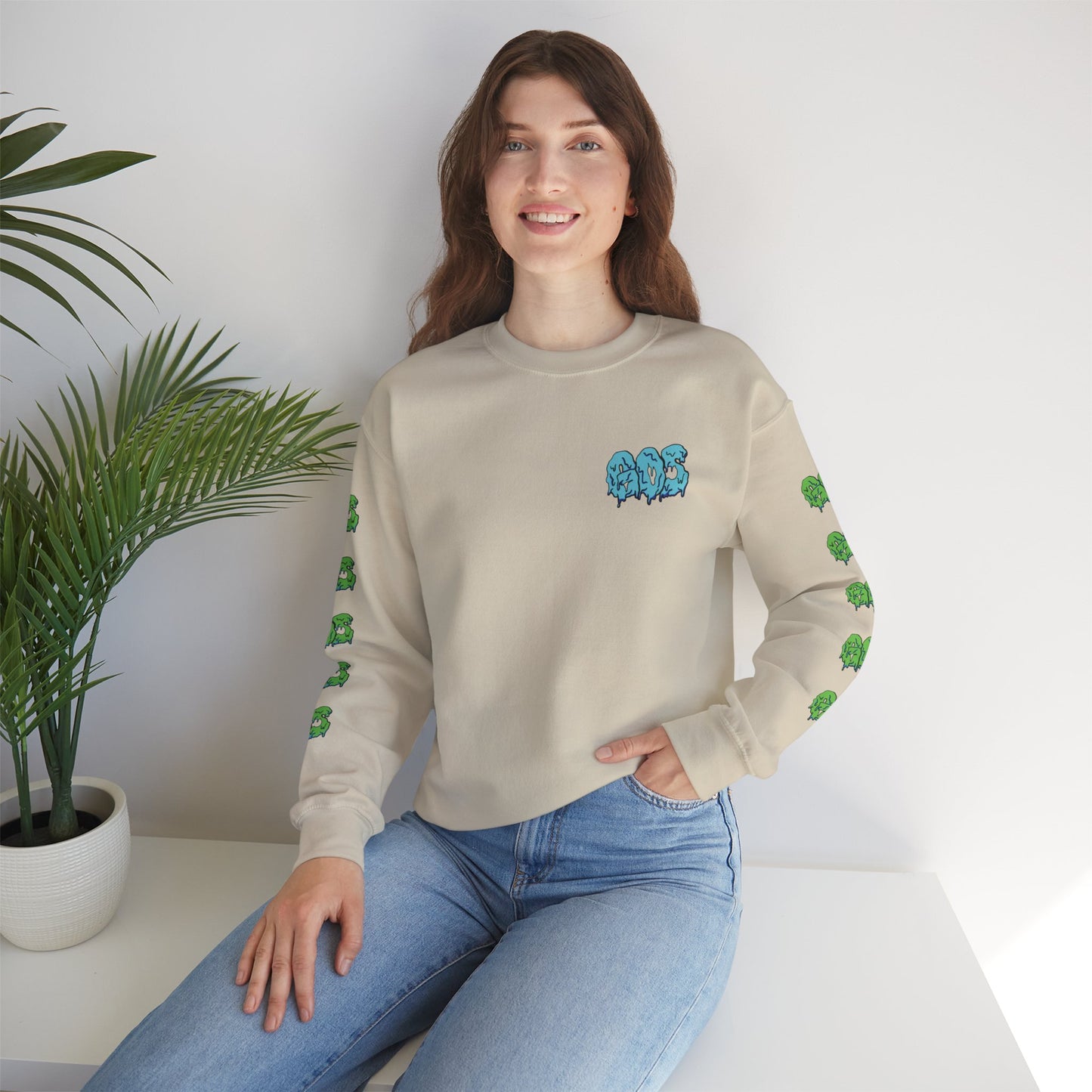 GOS SLIME blue/green FULL SLEEVE unisex sweatshirt