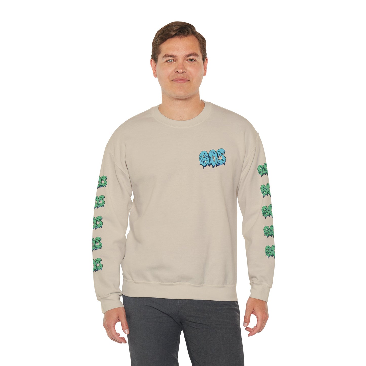 GOS SLIME blue/aqua FULL SLEEVE unisex sweatshirt