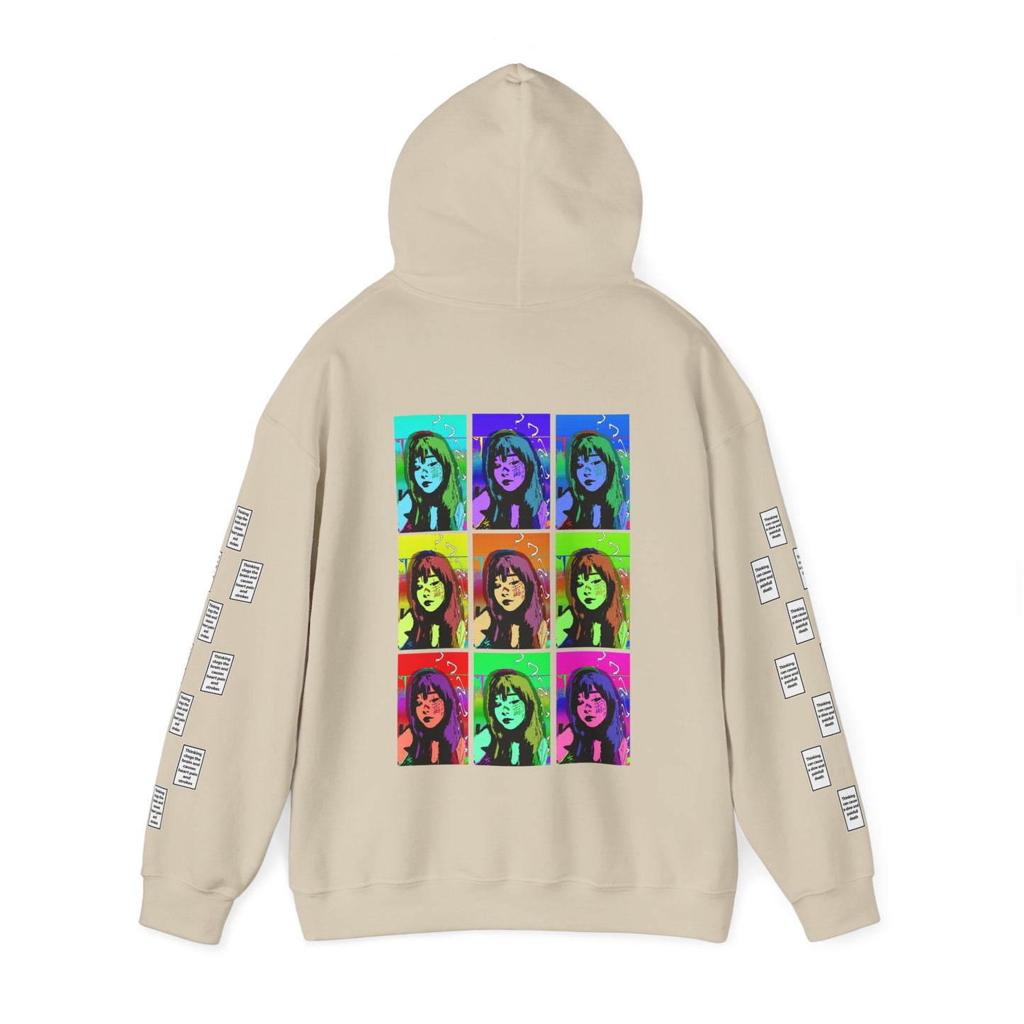 Nany 9 grid arm print, Unisex Heavy Blend Hooded Sweatshirt