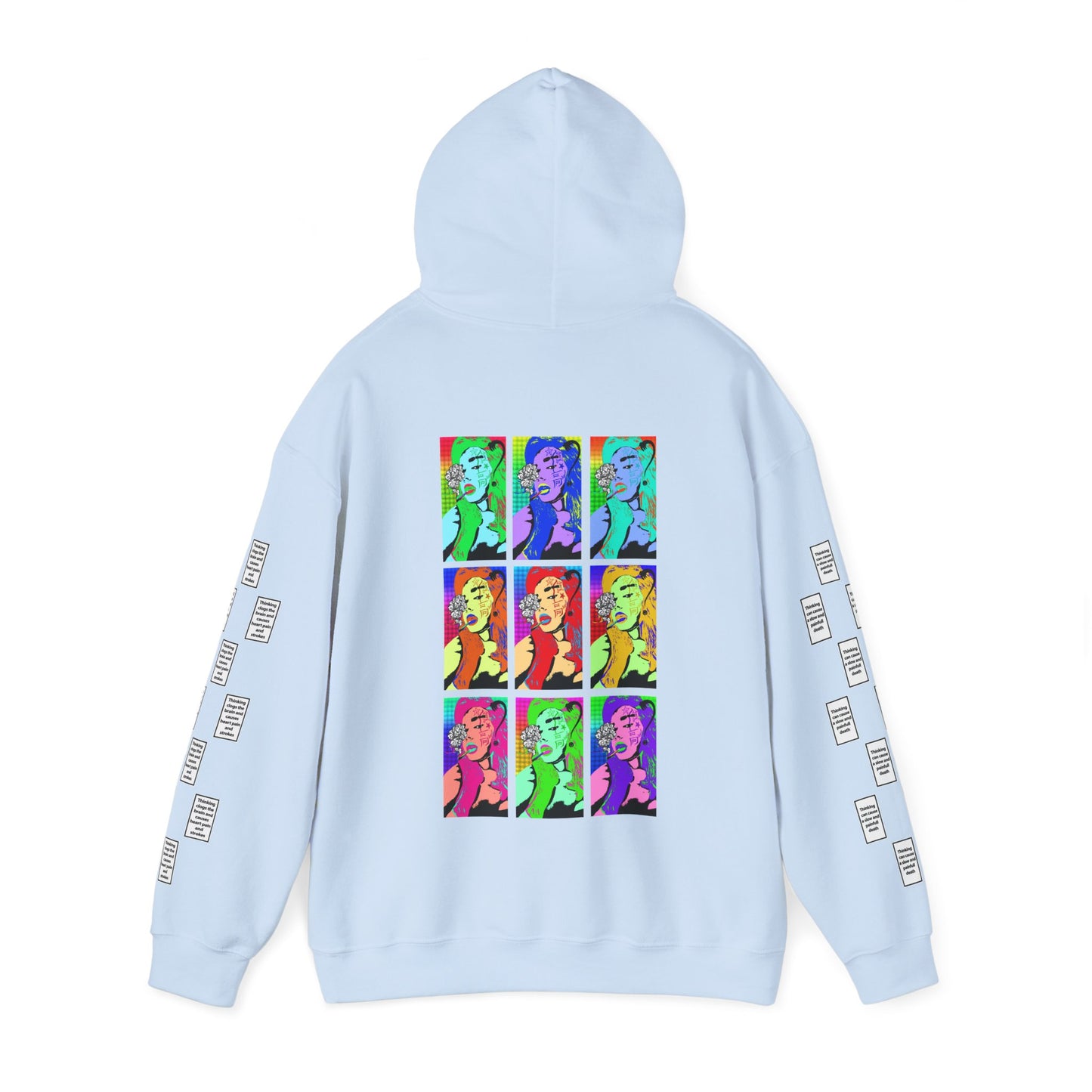 Emilia 9 grid arm print, Unisex Heavy Blend Hooded Sweatshirt