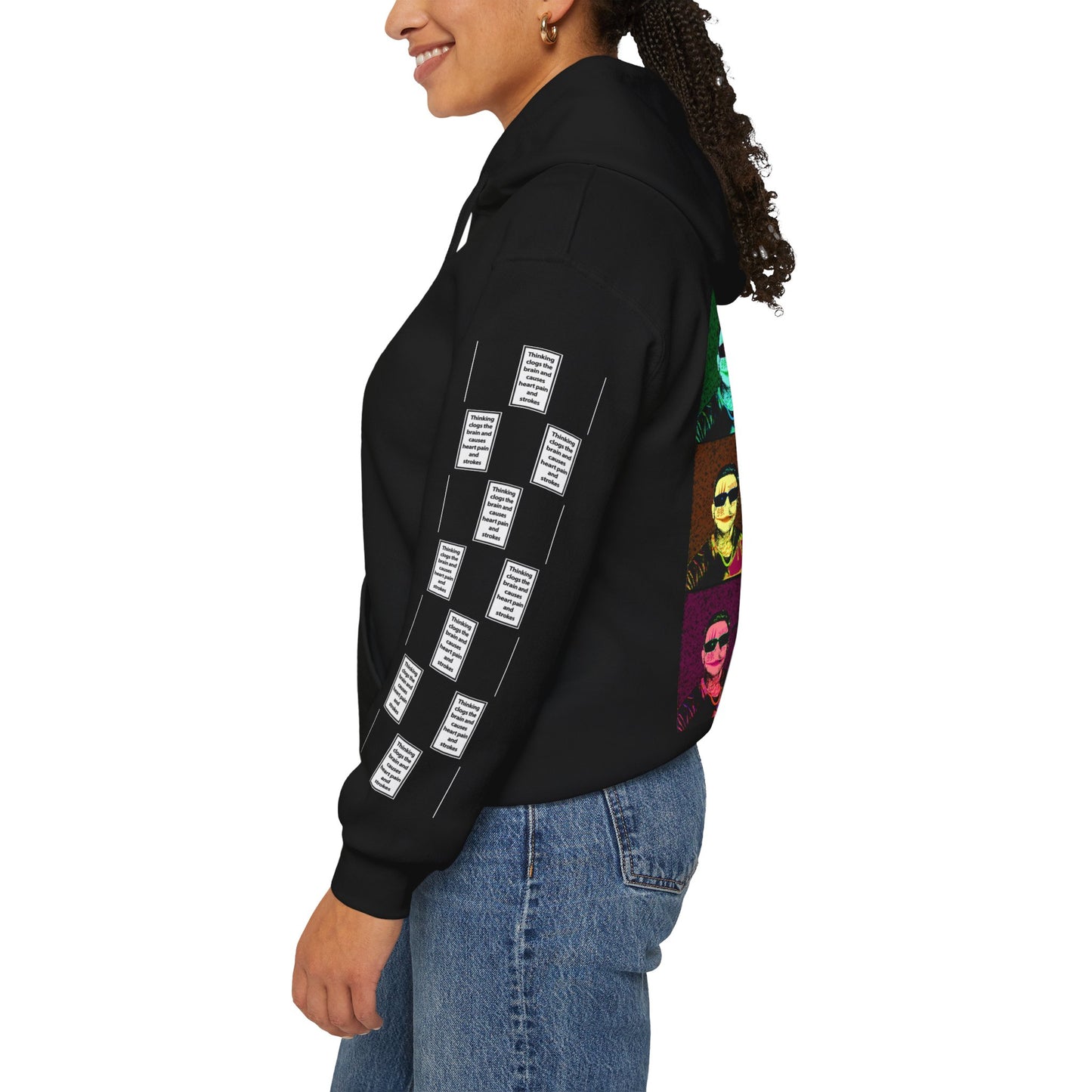 Kacper 9 grid arm print, Unisex Heavy Blend Hooded Sweatshirt