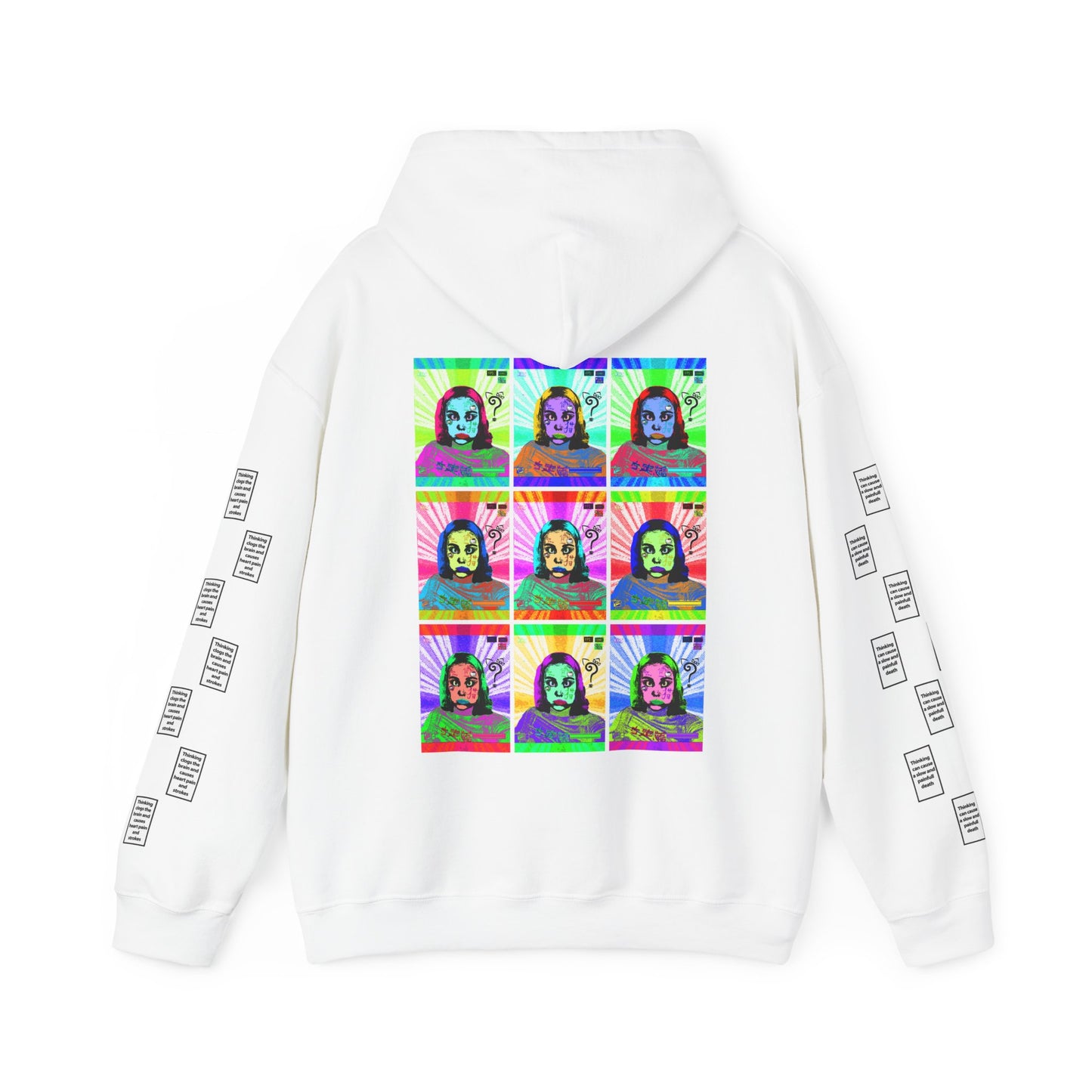 Klaudia 9 grid arm print, Unisex Heavy Blend Hooded Sweatshirt