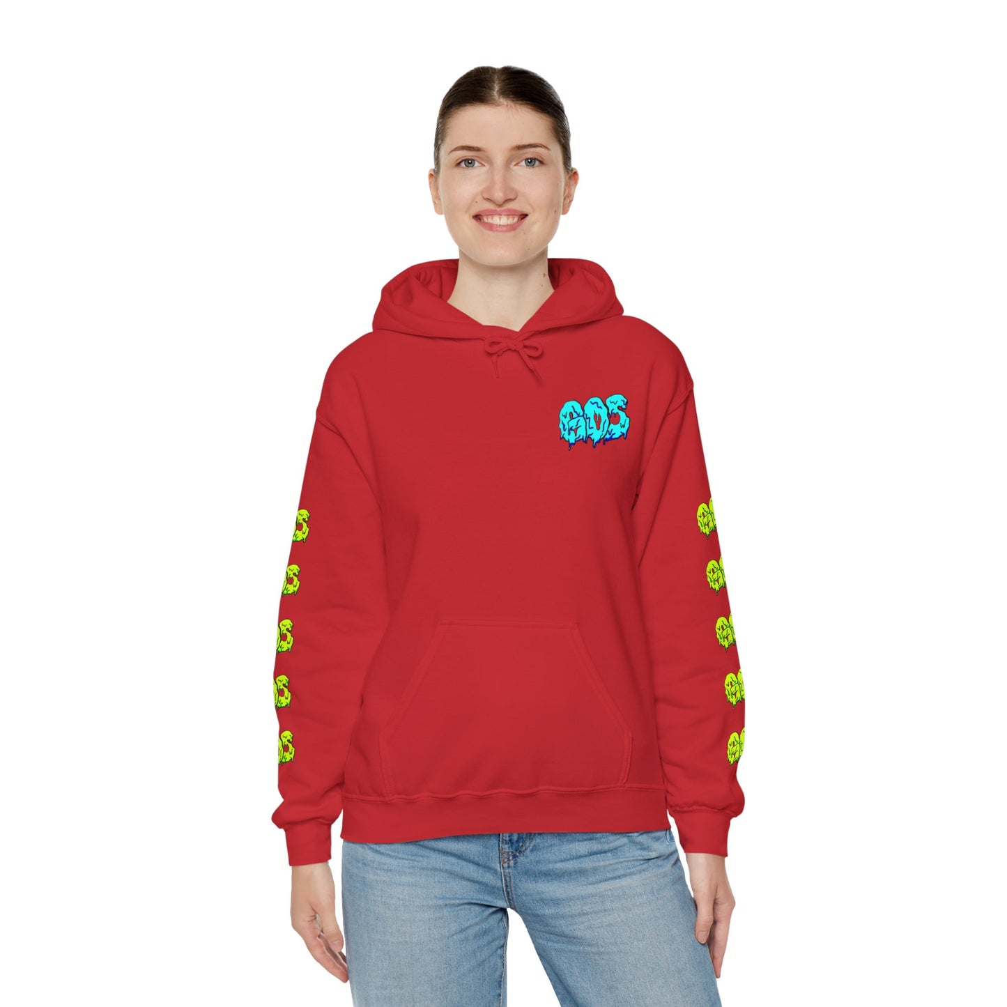 GOS SLIME blue/yellow FULL SLEEVE Unisex Hooded Sweatshirt