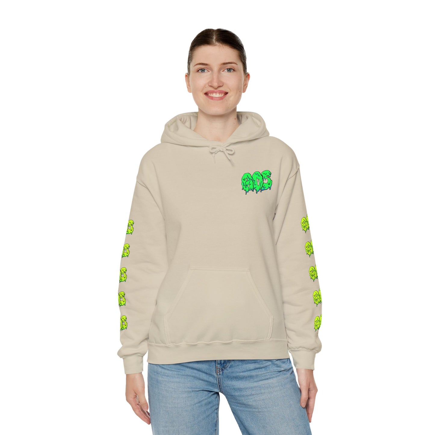 GOS SLIME green/acid green FULL SLEEVE Unisex Hooded Sweatshirt