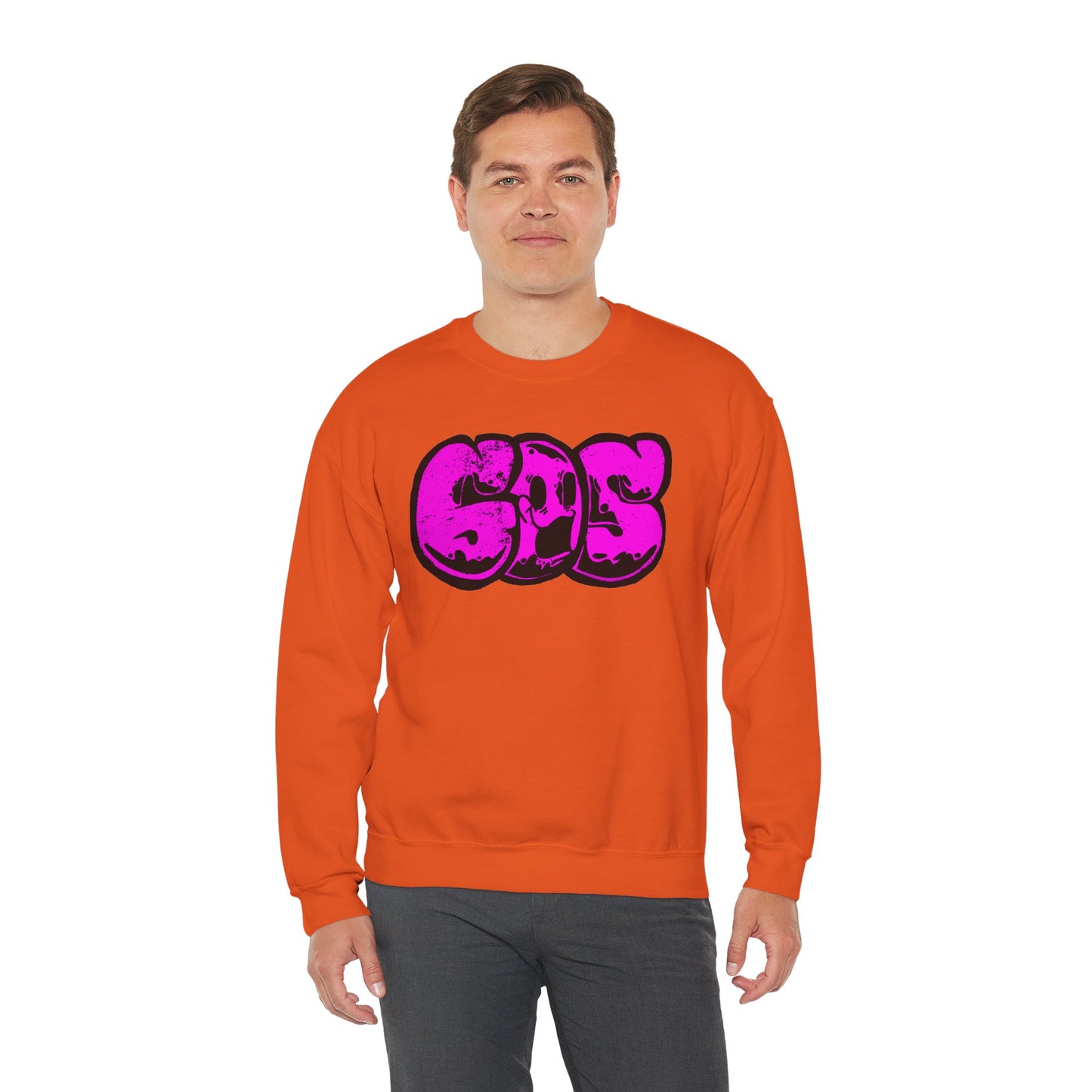 GOS SMILE neon pink unisex sweatshirt