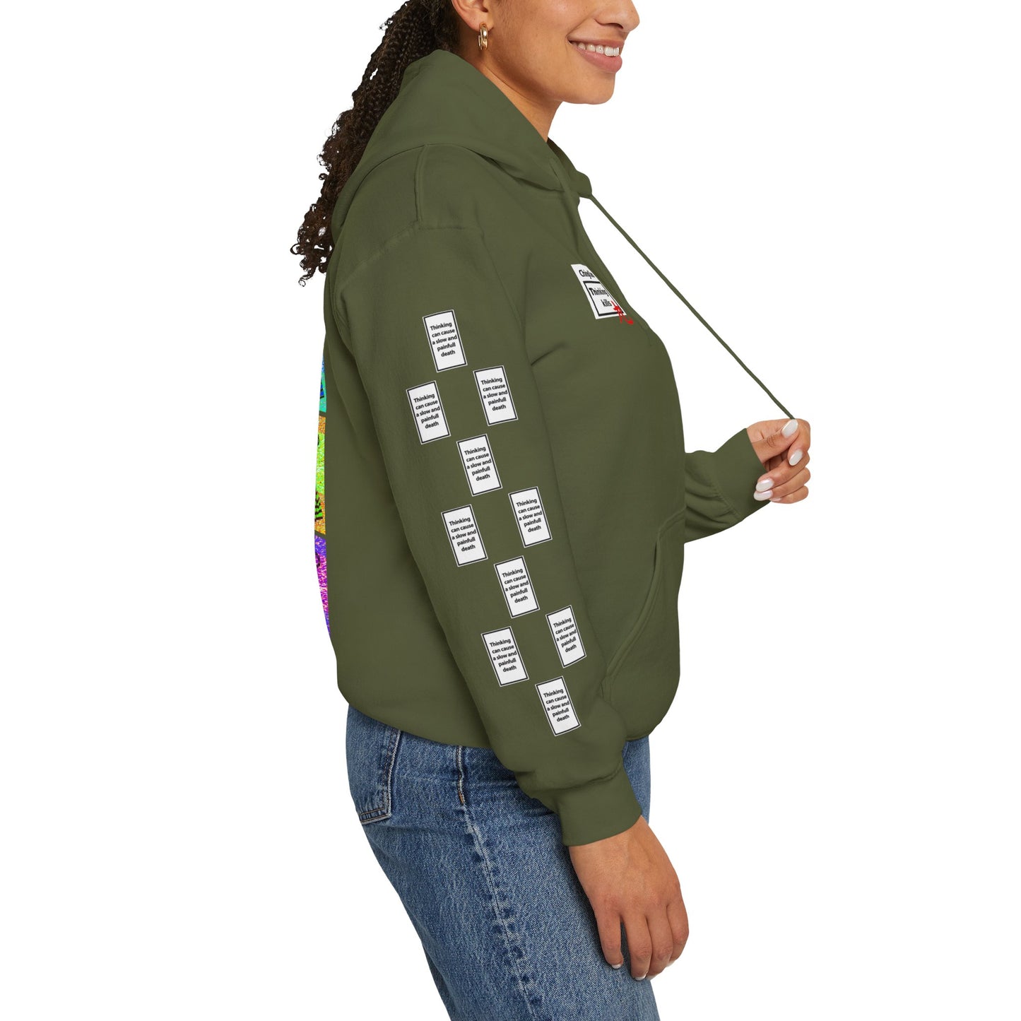 Amil 9 grid arm print, Unisex Heavy Blend Hooded Sweatshirt