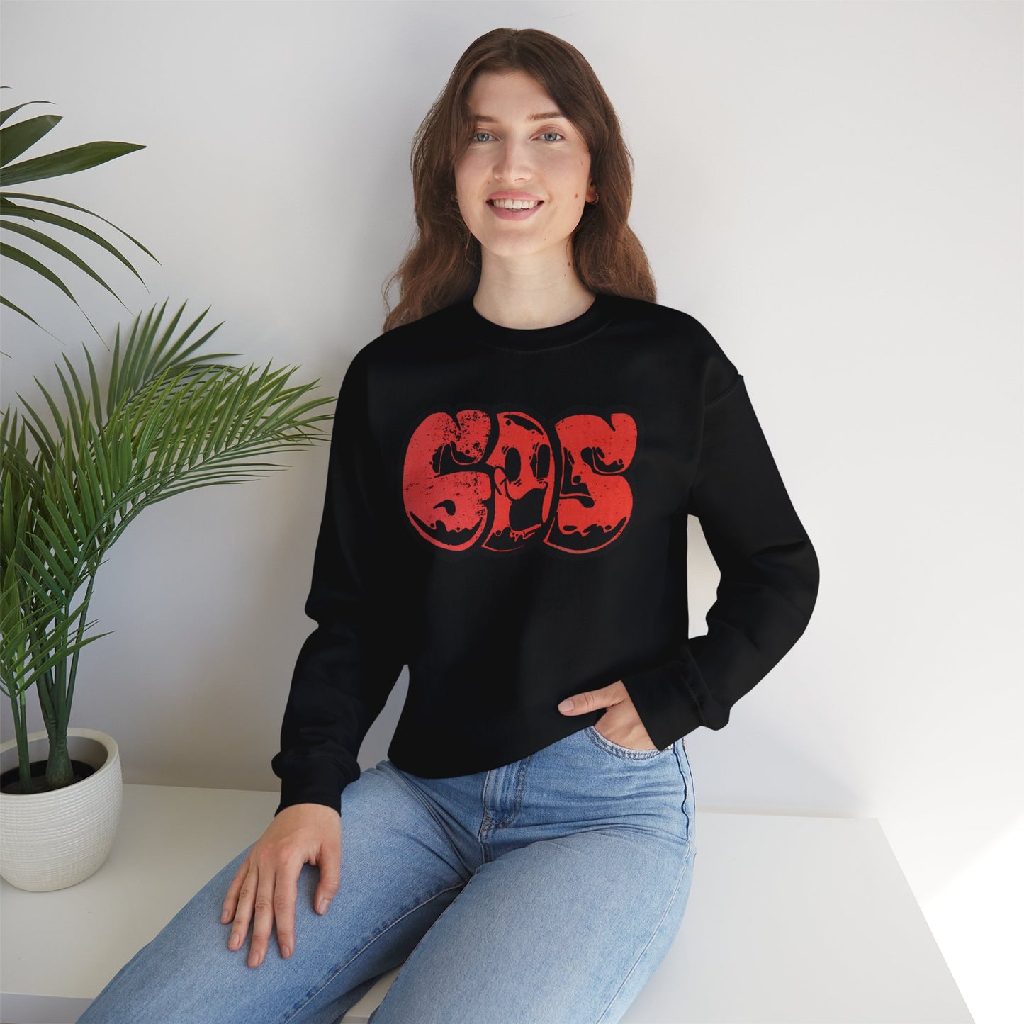 GOS SMILE unisex sweatshirt bordeaux red Unisex