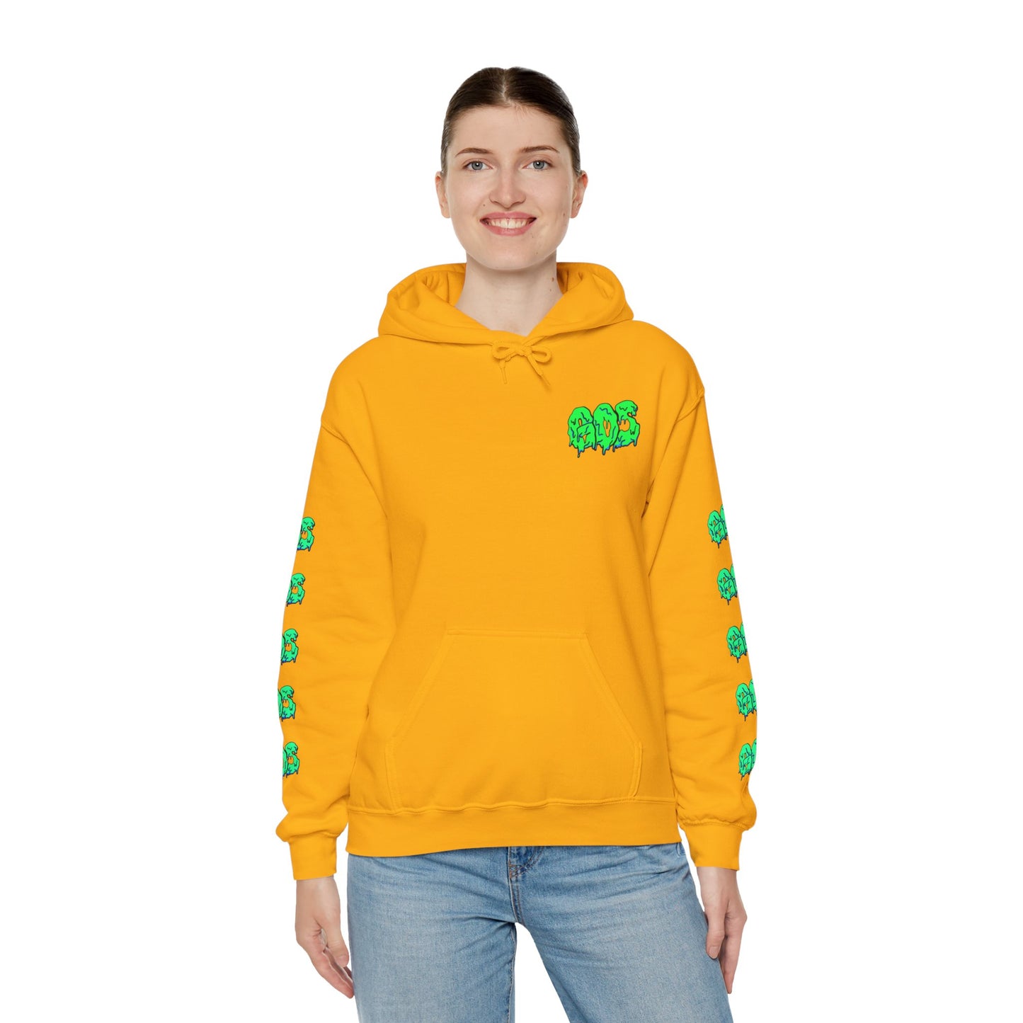 GOS SLIME green/aqua  FULL SLEEVE Unisex Hooded Sweatshirt