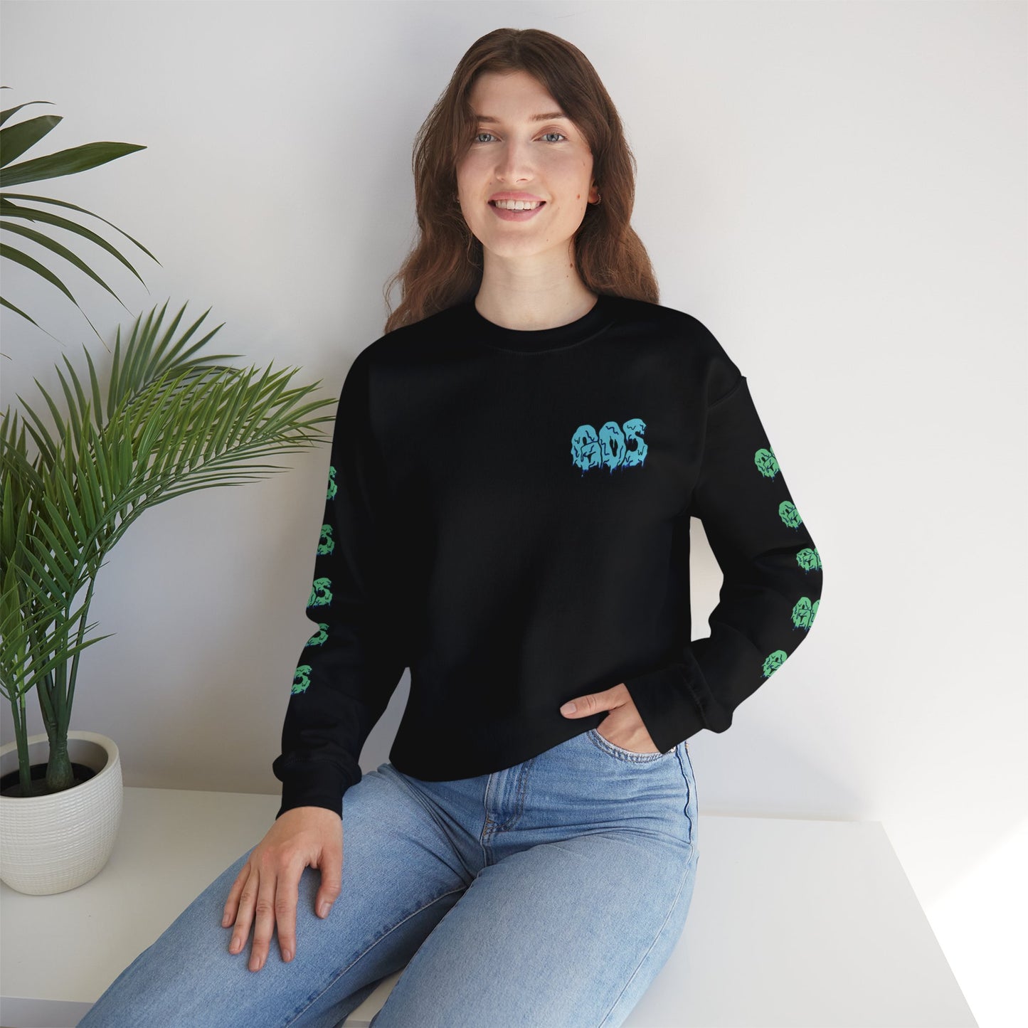 GOS SLIME blue/aqua FULL SLEEVE unisex sweatshirt