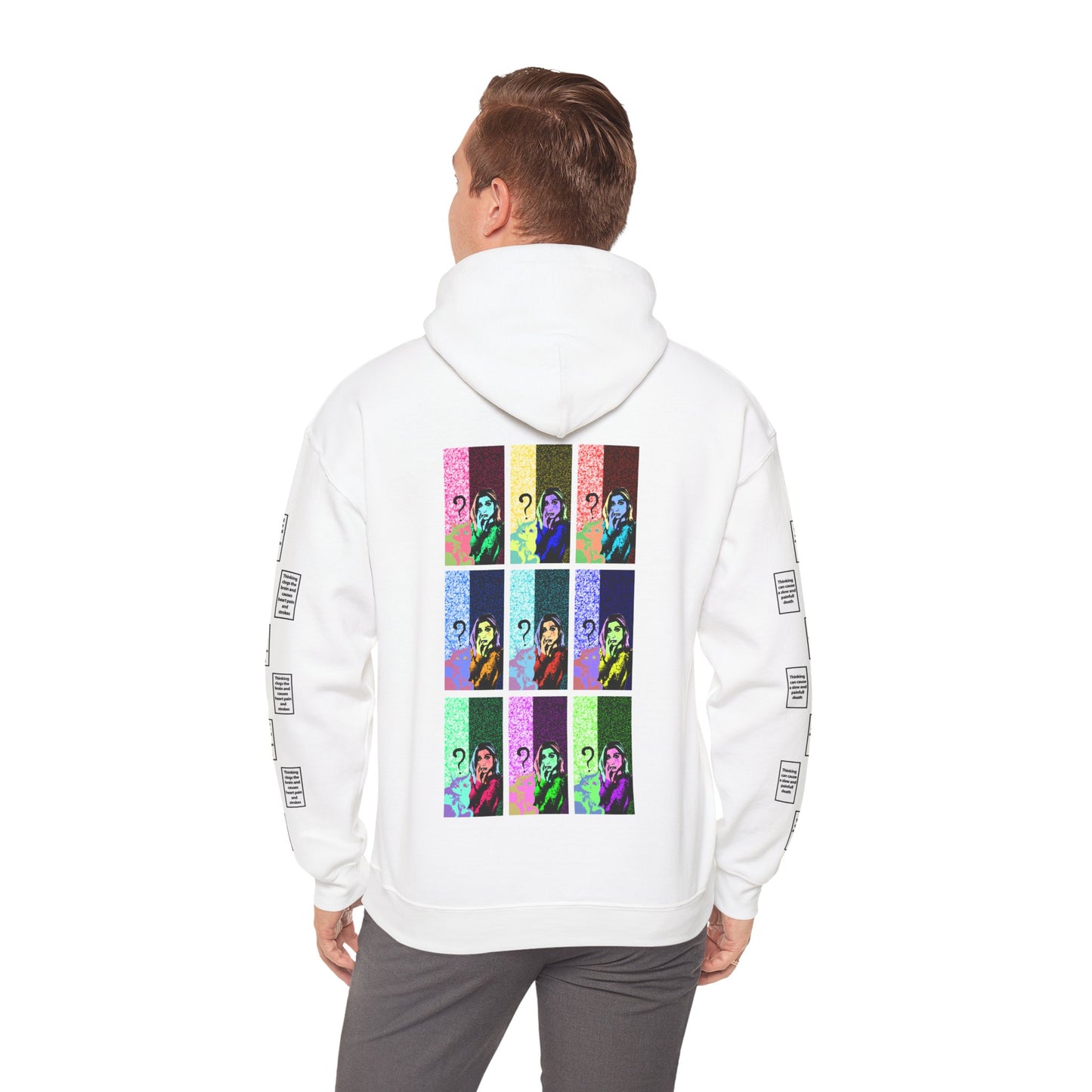 Irem 9 grid arm print, Unisex Heavy Blend Hooded Sweatshirt