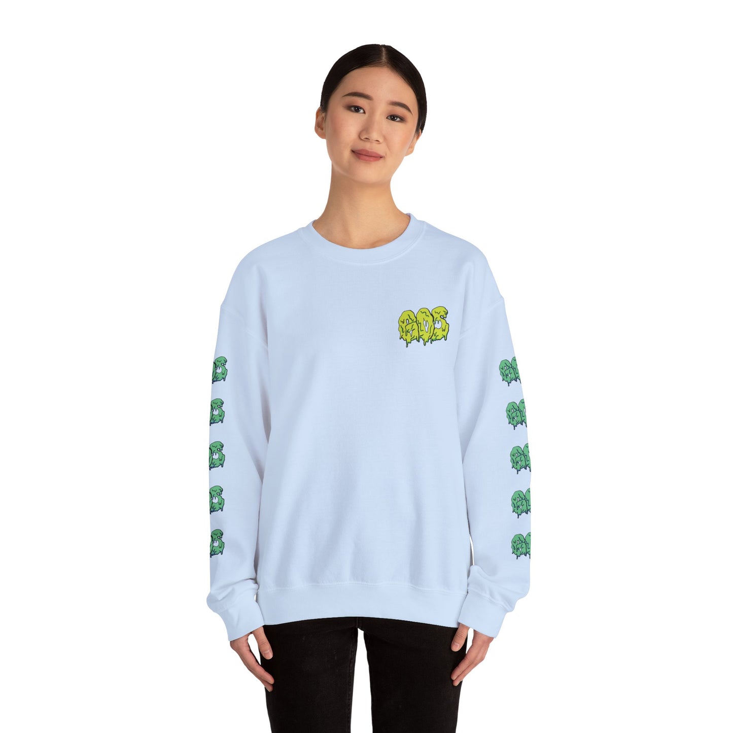 GOS SLIME acid green/aqua FULL SLEEVE unisex sweatshirt