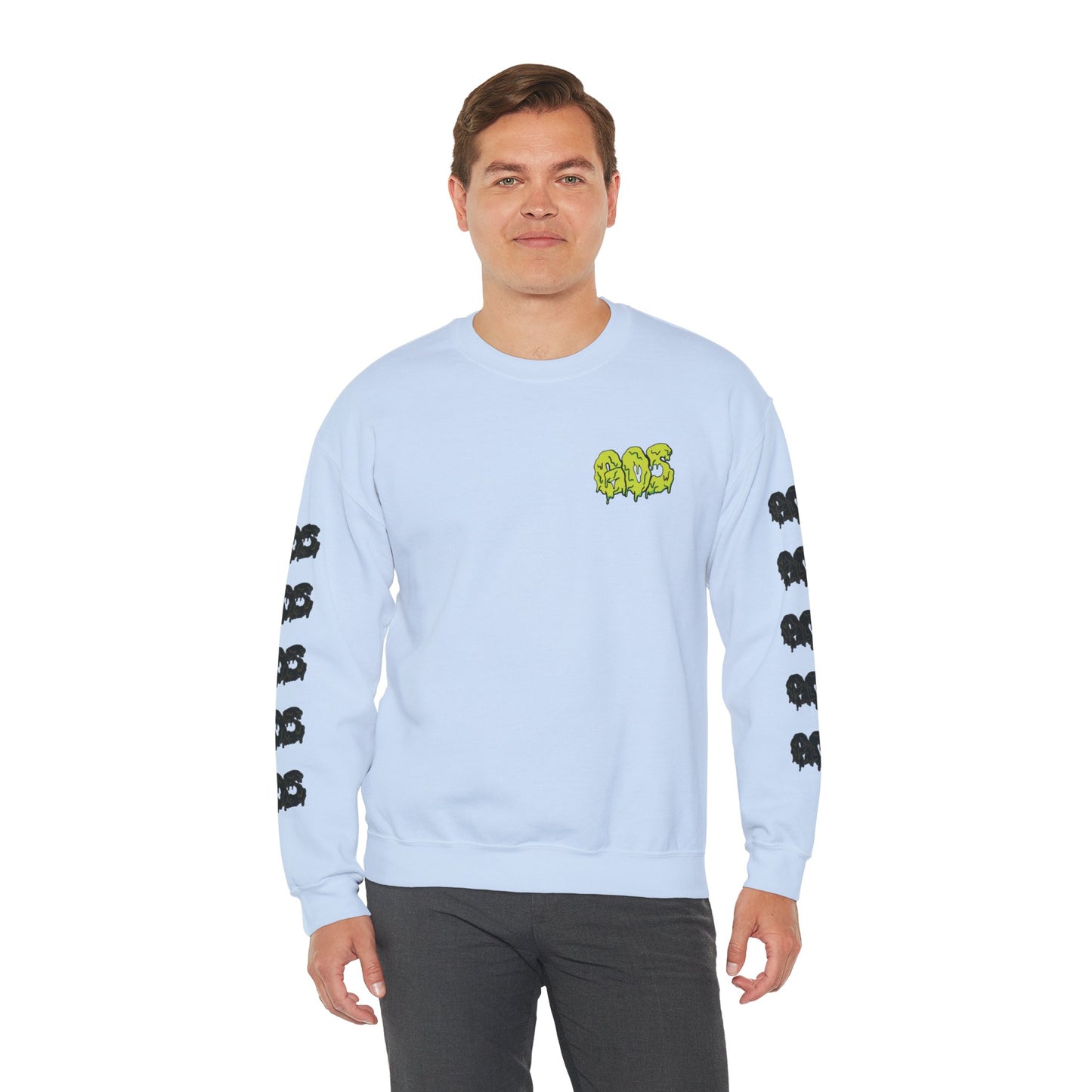 GOS SLIME acid green/black FULL SLEEVE unisex sweatshirt