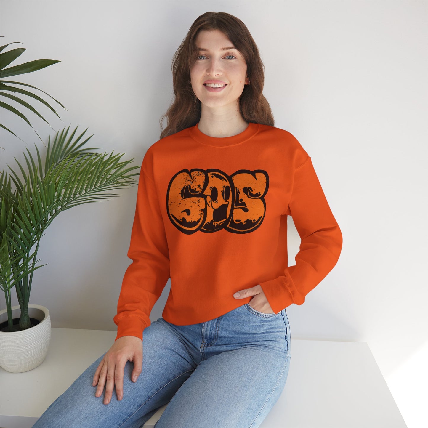 GOS SMILE orange unisex sweatshirt