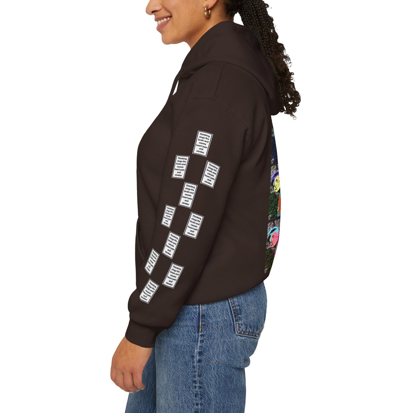 Fwillip 9 grid arm print, Unisex Heavy Blend Hooded Sweatshirt