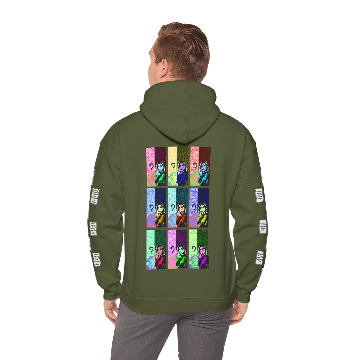 Irem 9 grid arm print, Unisex Heavy Blend Hooded Sweatshirt