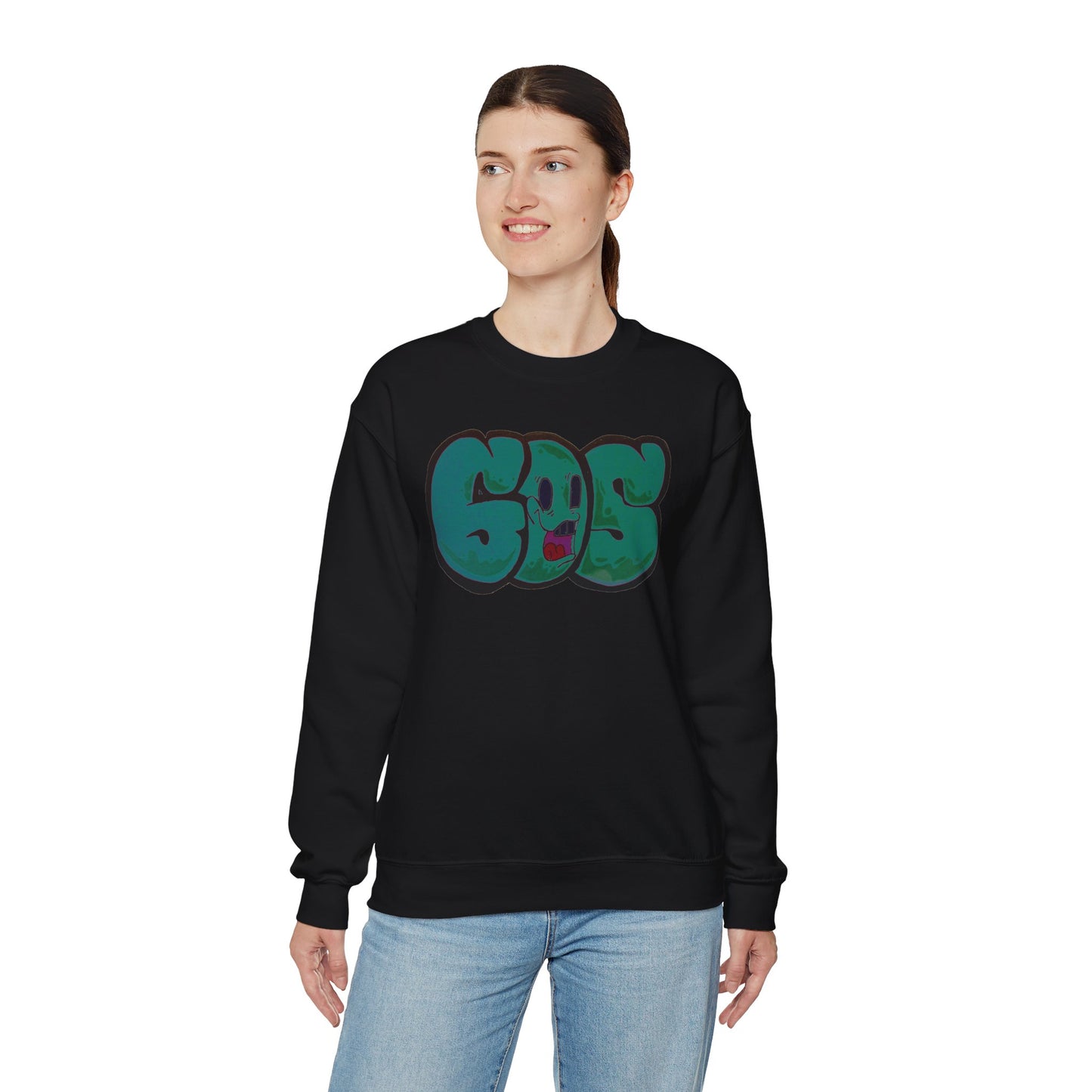 GOS SMILE dark cyan unisex sweatshirt