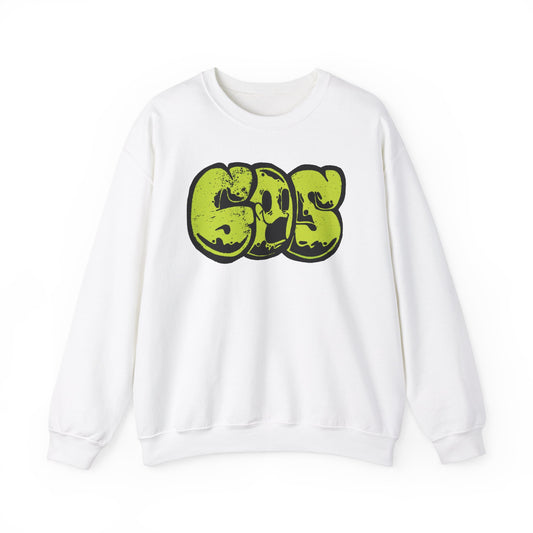 GOS SMILE acid green unisex sweatshirt