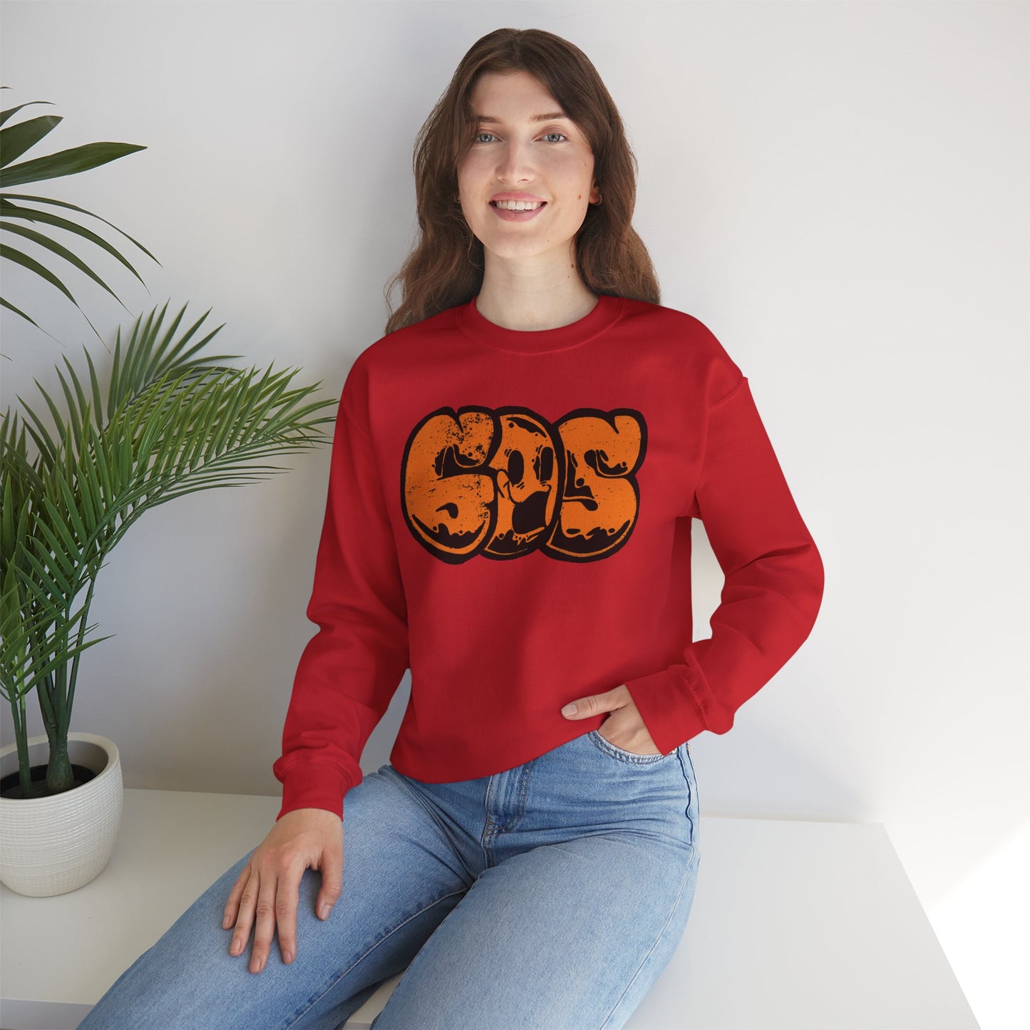 GOS SMILE orange unisex sweatshirt