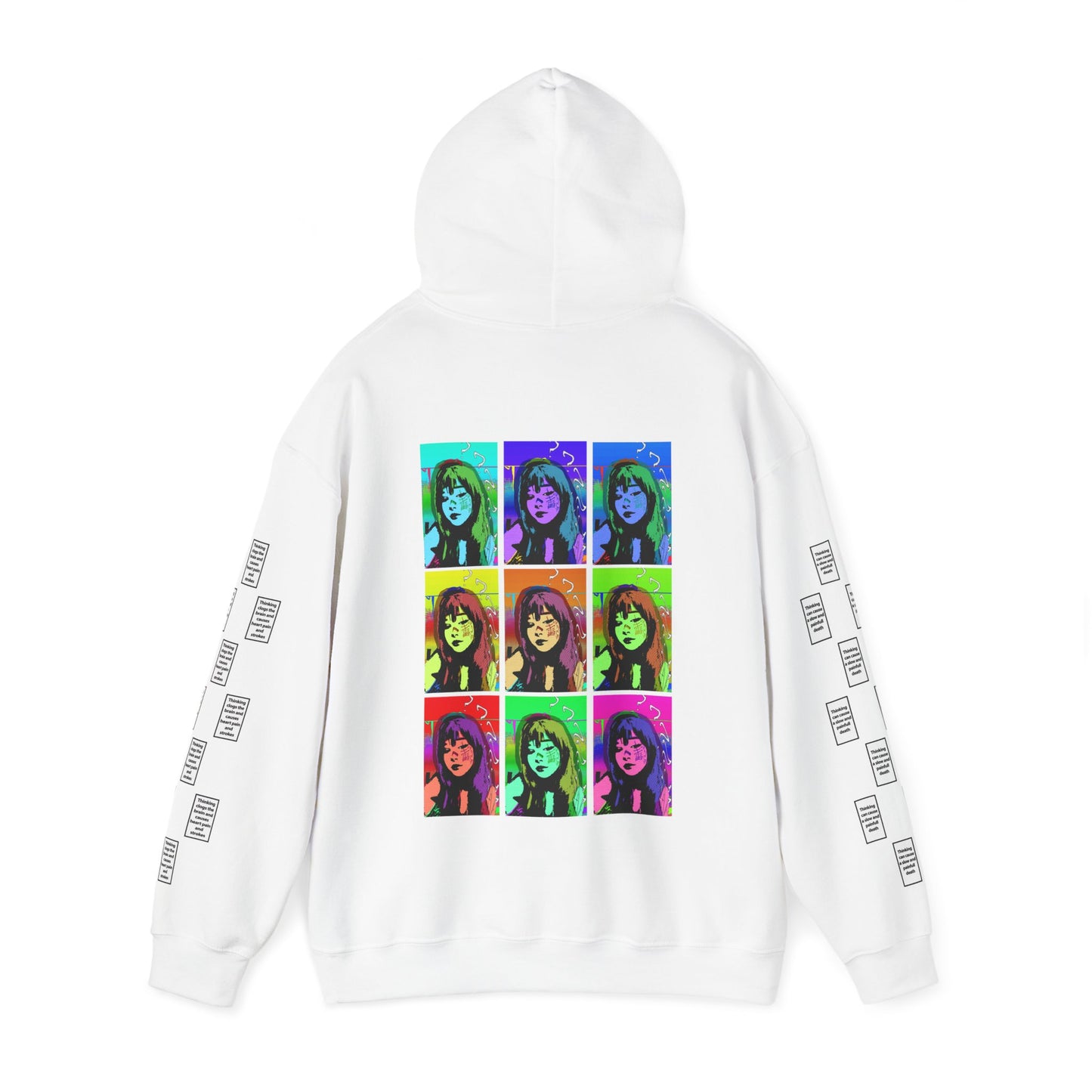 Nany 9 grid arm print, Unisex Heavy Blend Hooded Sweatshirt