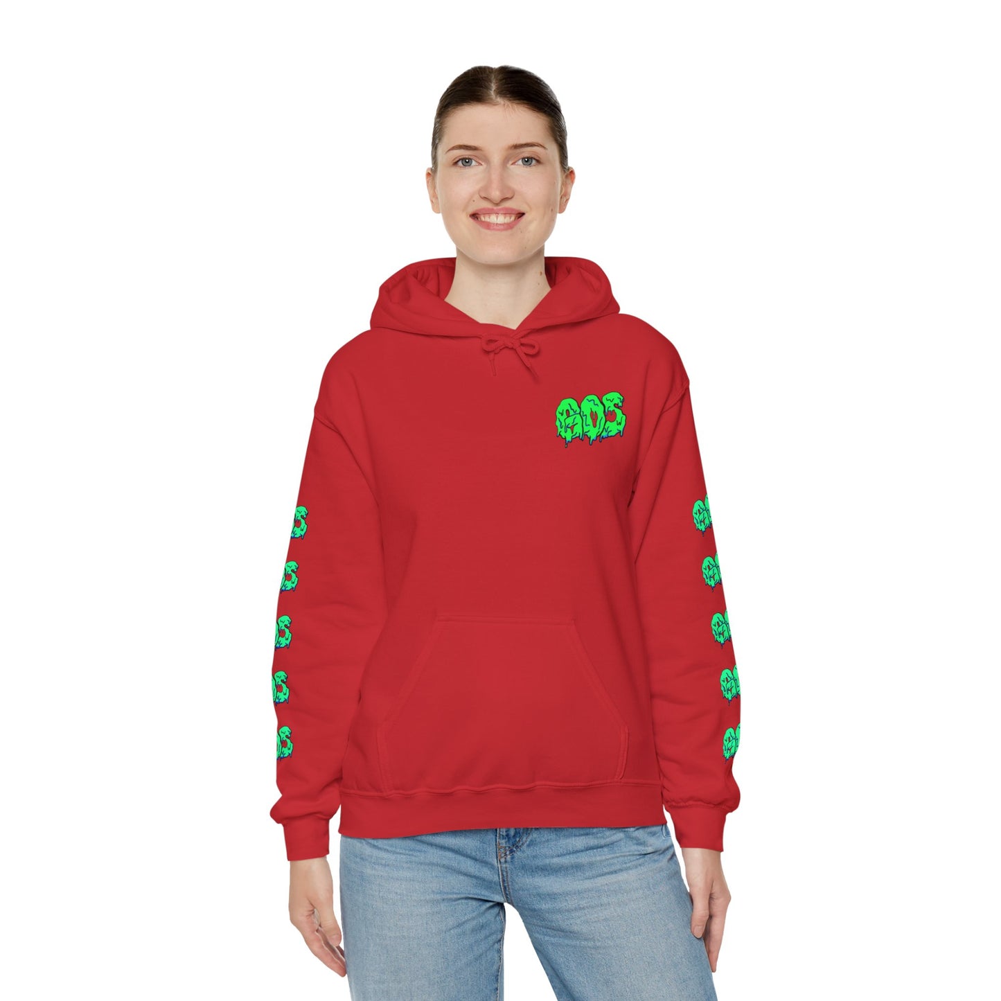 GOS SLIME green/aqua  FULL SLEEVE Unisex Hooded Sweatshirt