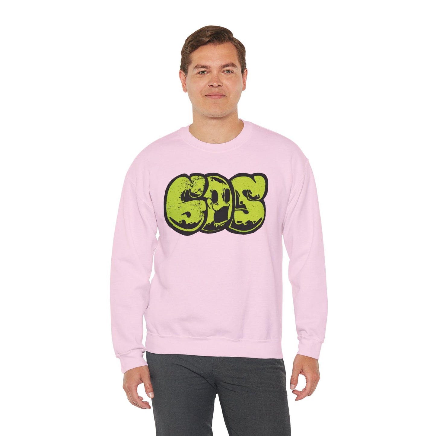 GOS SMILE acid green unisex sweatshirt