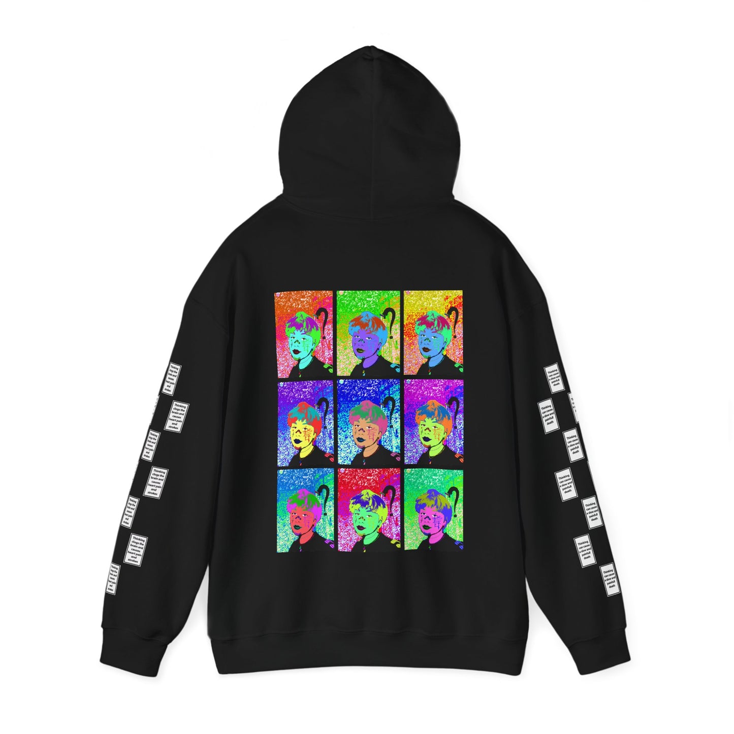 Sarah skater 9 grid arm print, Unisex Heavy Blend Hooded Sweatshirt