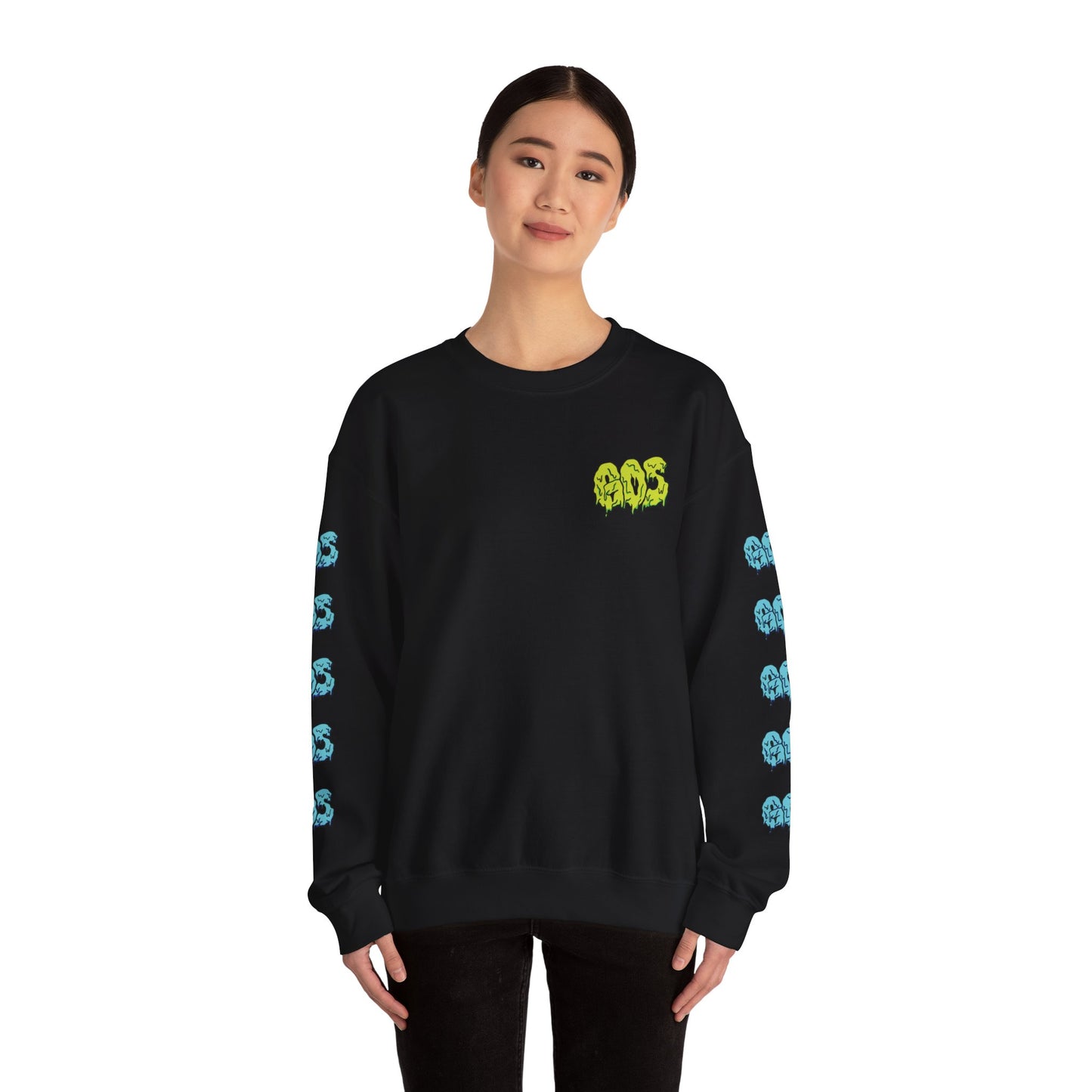 GOS SLIME acid green/blue FULL SLEEVE unisex sweatshirt