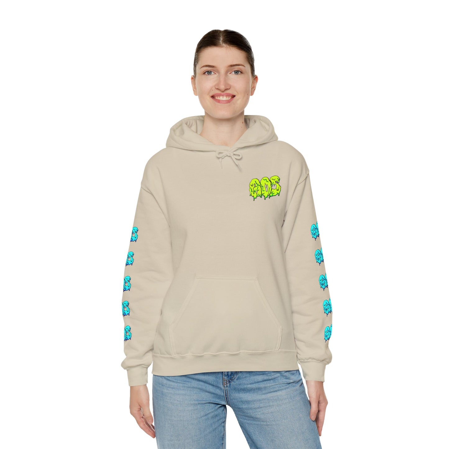 GOS SLIME yellow/blue FULL SLEEVE Unisex  Hooded Sweatshirt