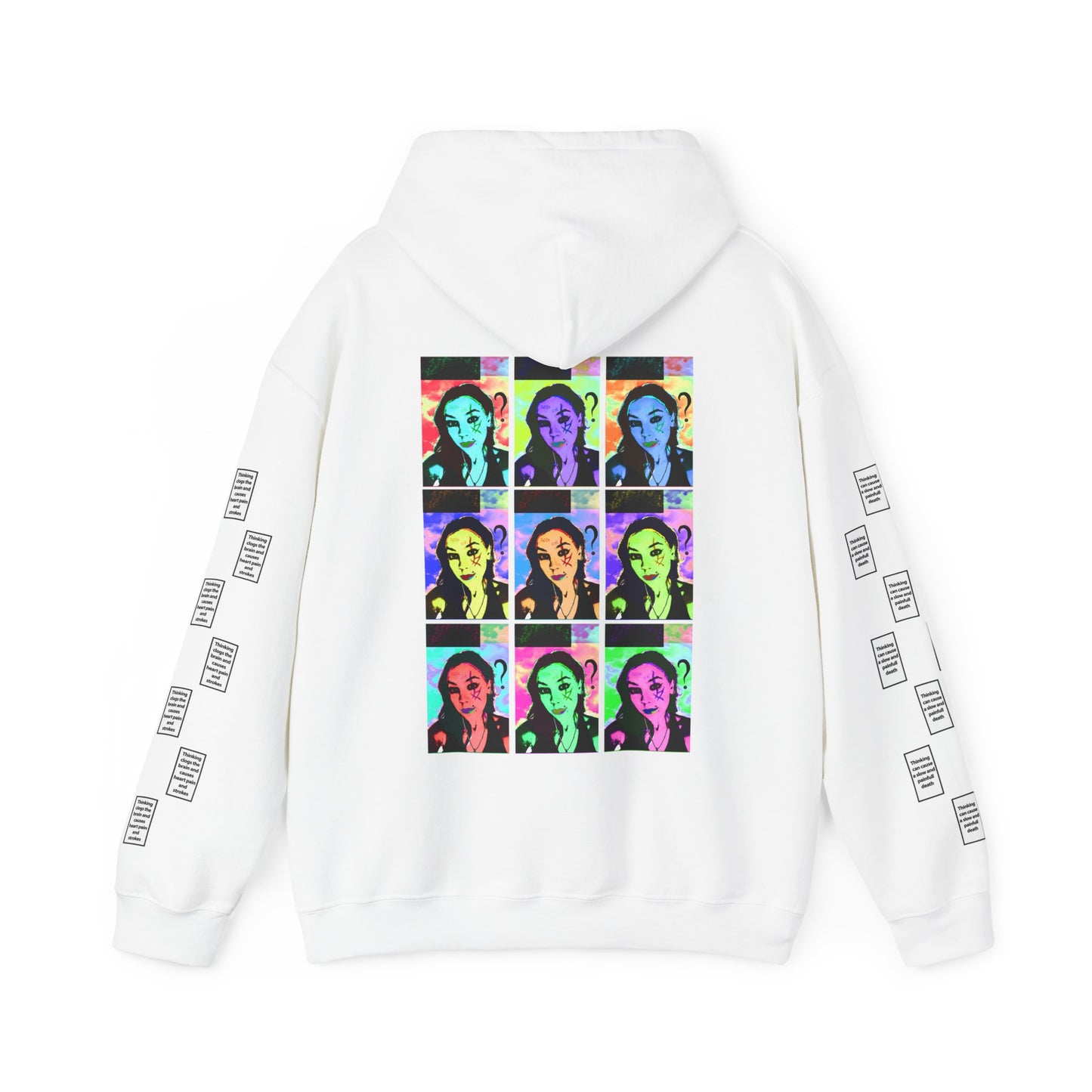 Paulina 9 grid arm print, Unisex Heavy Blend Hooded Sweatshirt