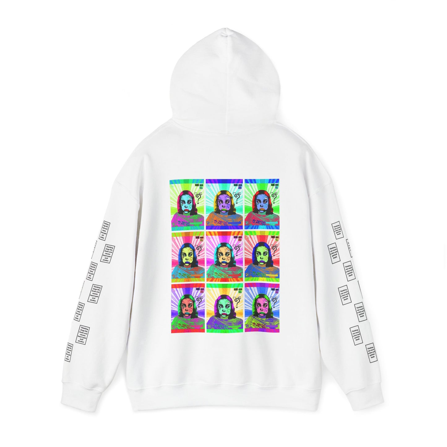 Klaudia 9 grid arm print, Unisex Heavy Blend Hooded Sweatshirt