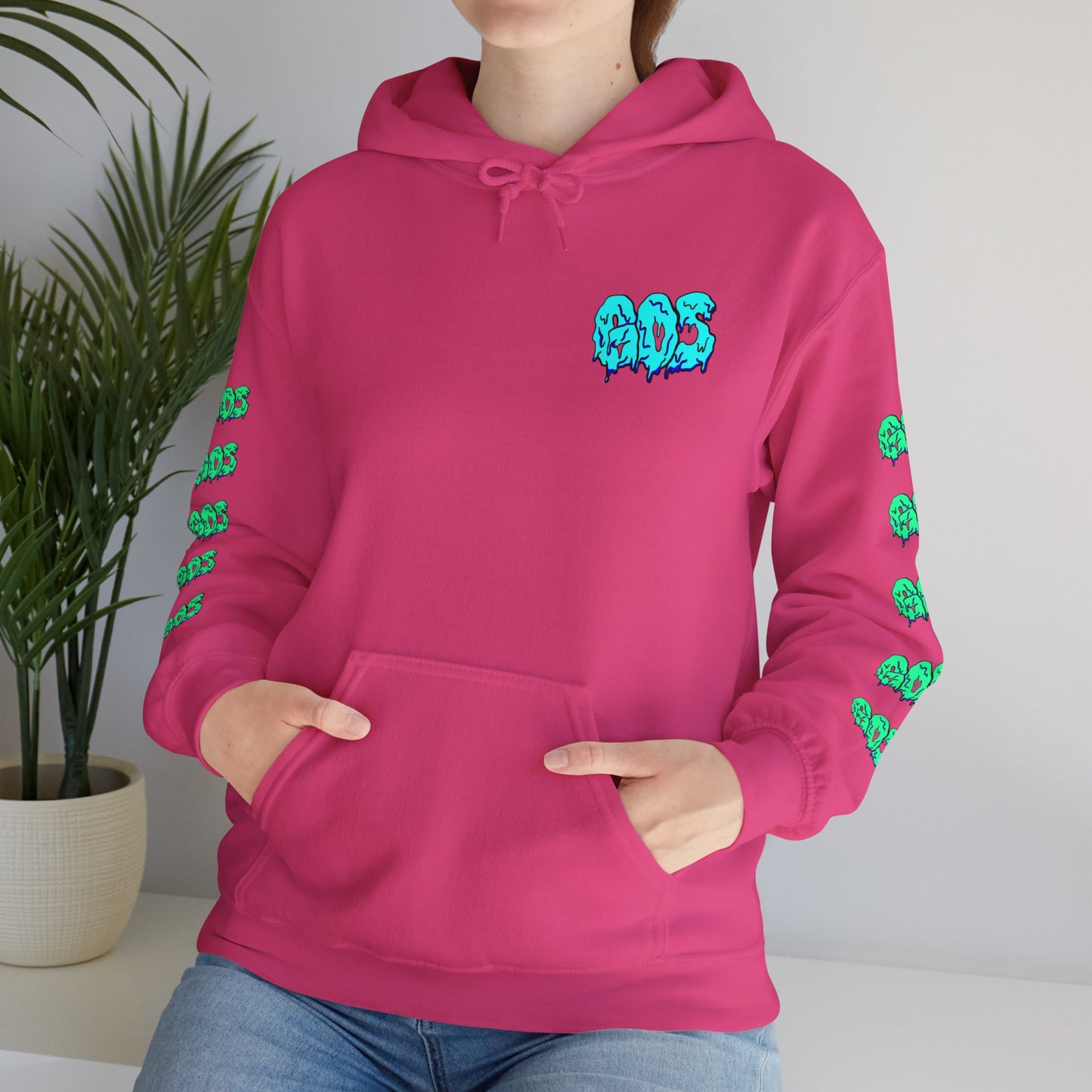 GOS SLIME blue/aqua FULL SLEEVE unisex Hooded Sweatshirt