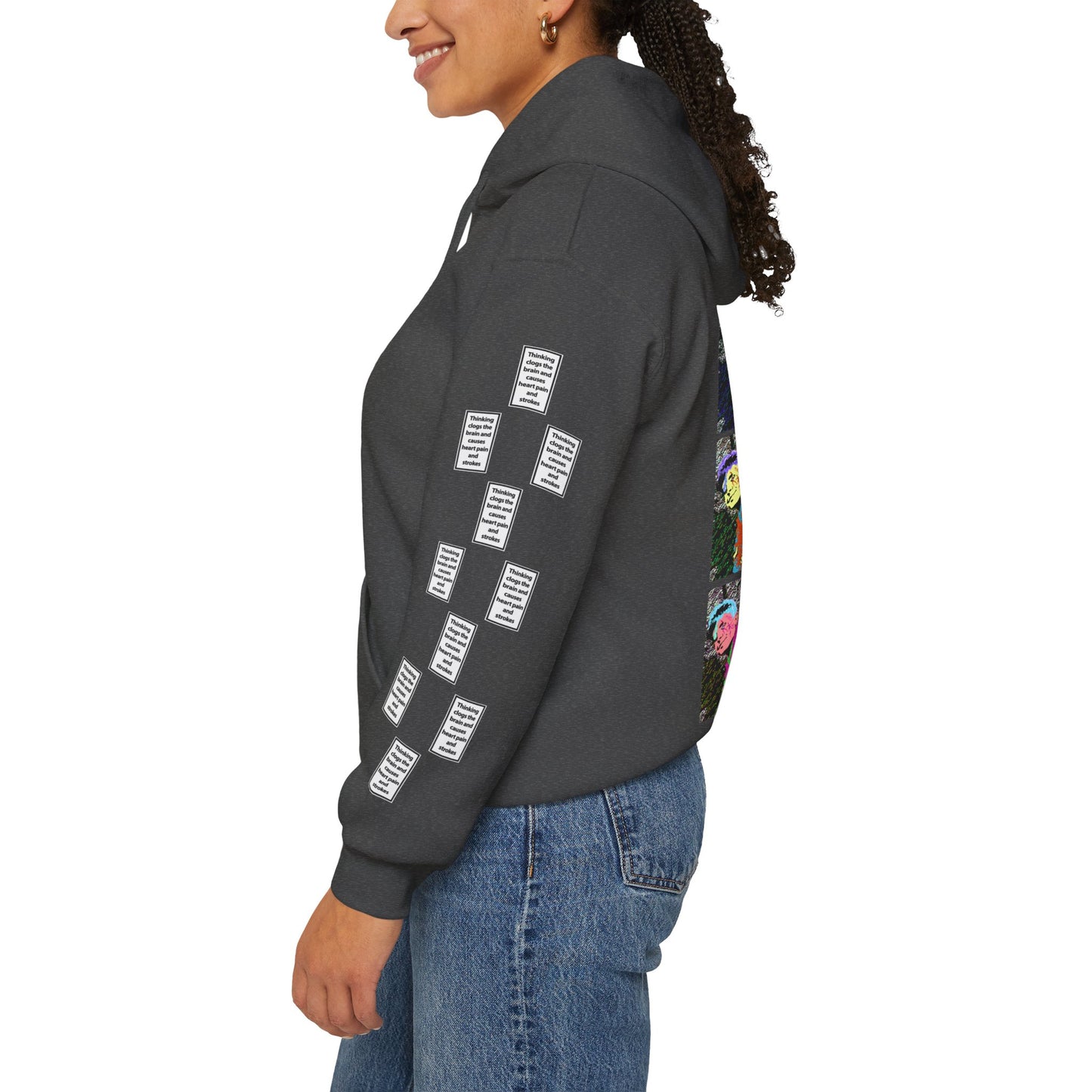 Fwillip 9 grid arm print, Unisex Heavy Blend Hooded Sweatshirt