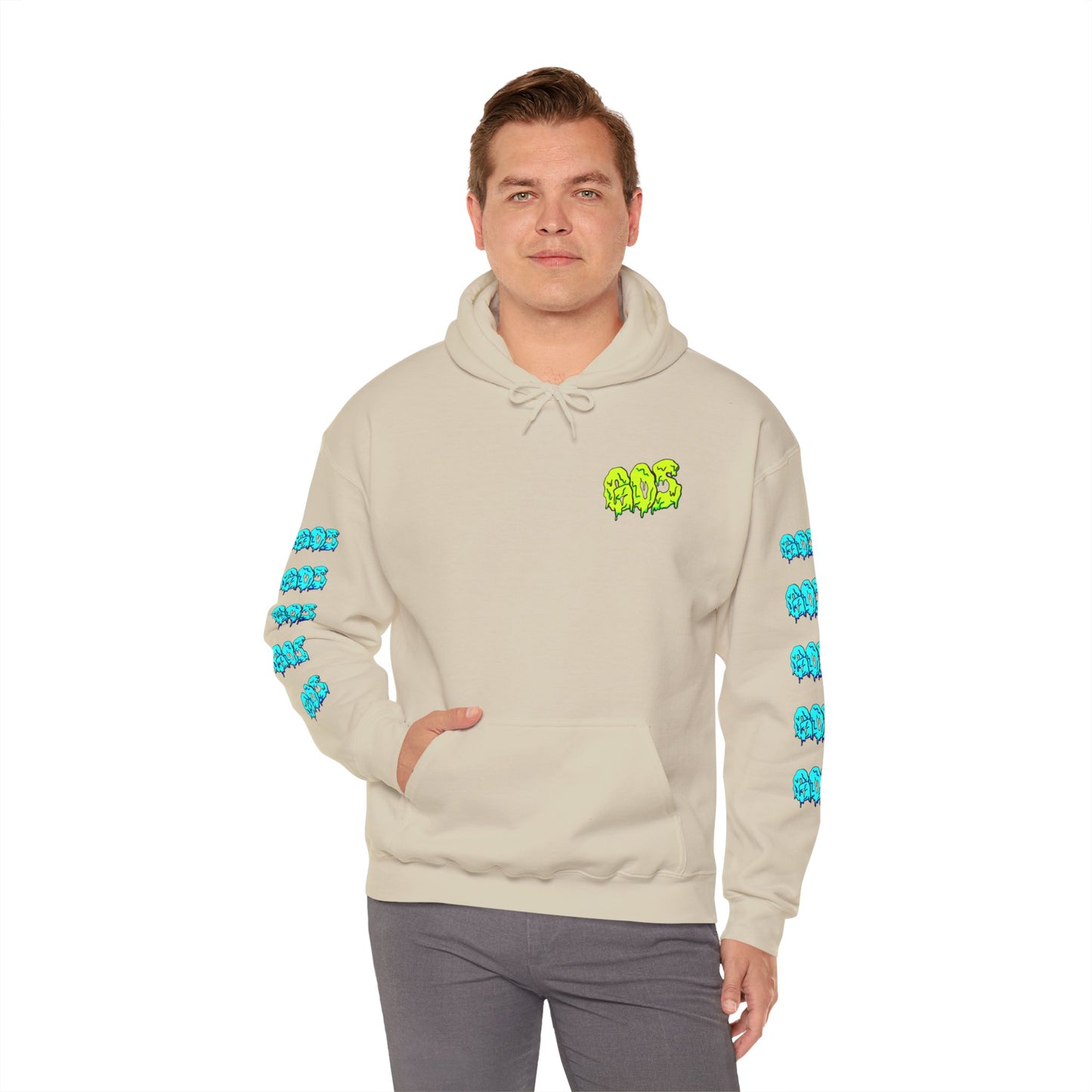 GOS SLIME yellow/blue FULL SLEEVE Unisex  Hooded Sweatshirt