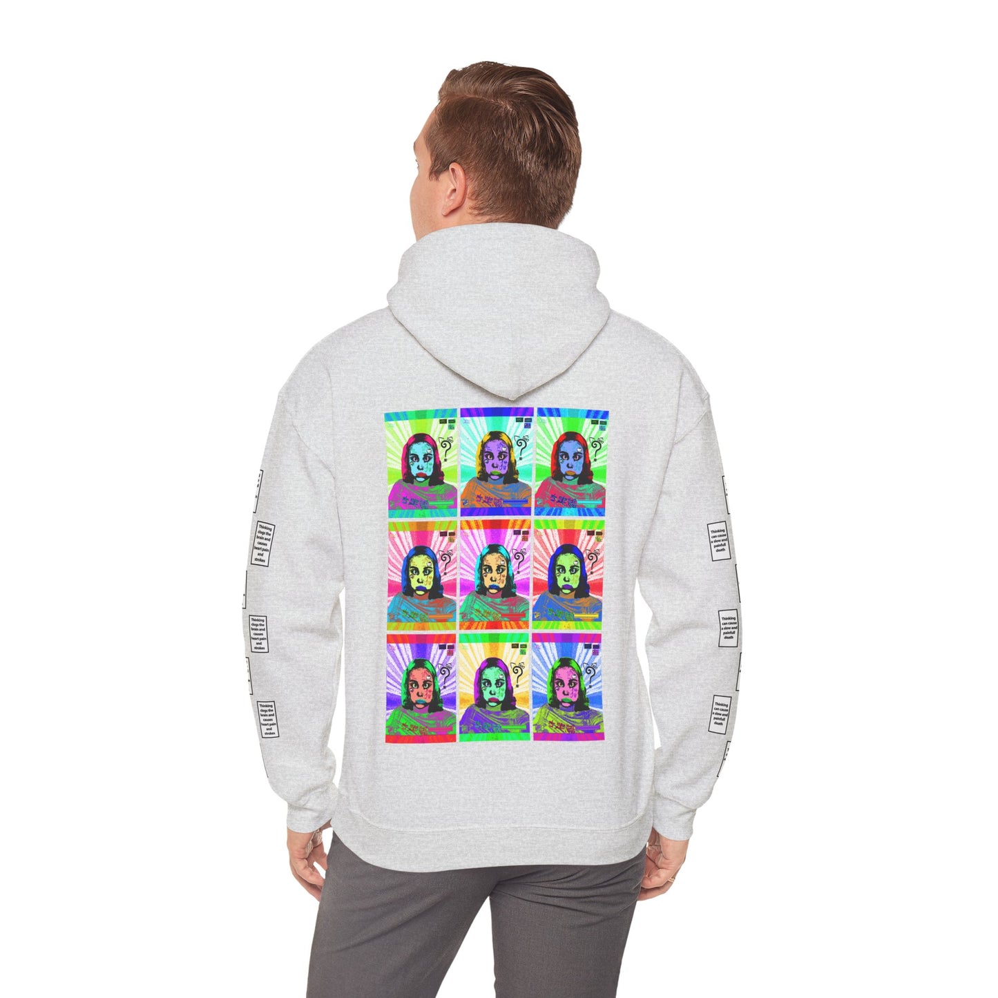 Klaudia 9 grid arm print, Unisex Heavy Blend Hooded Sweatshirt