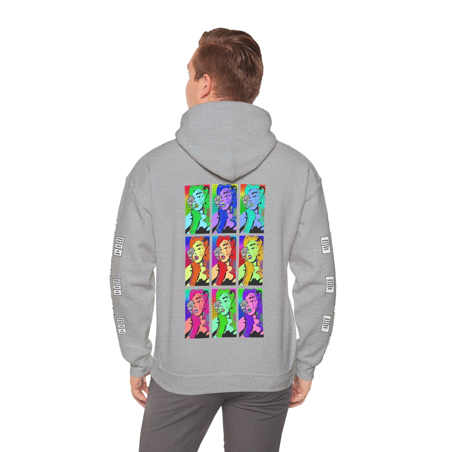 Emilia 9 grid arm print, Unisex Heavy Blend Hooded Sweatshirt