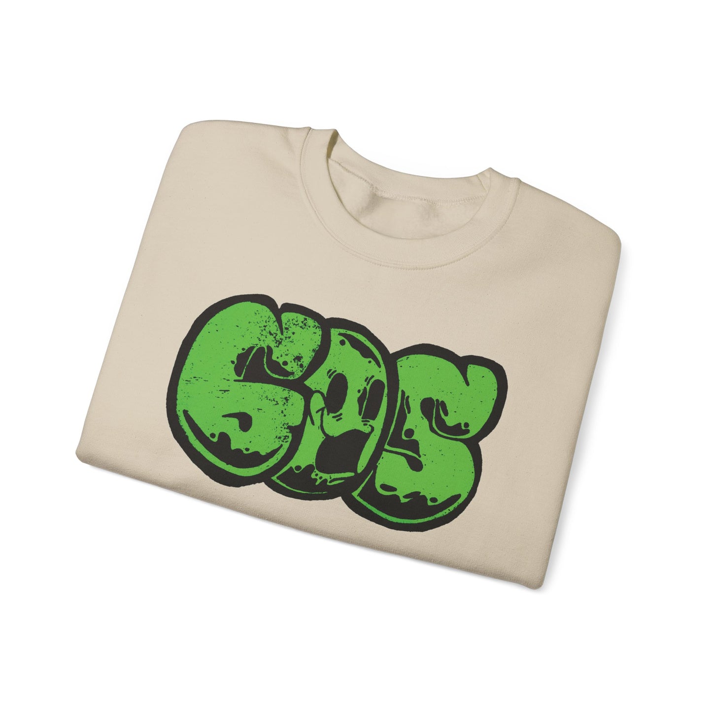 GOS SMILE green unisex sweatshirt