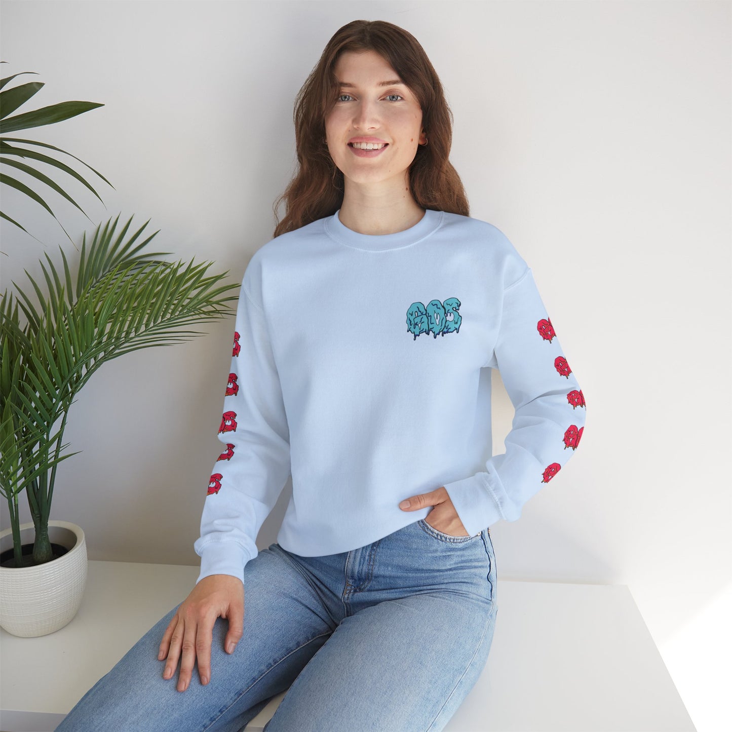 GOS SLIME blue/red FULL SLEEVE unisex sweatshirt