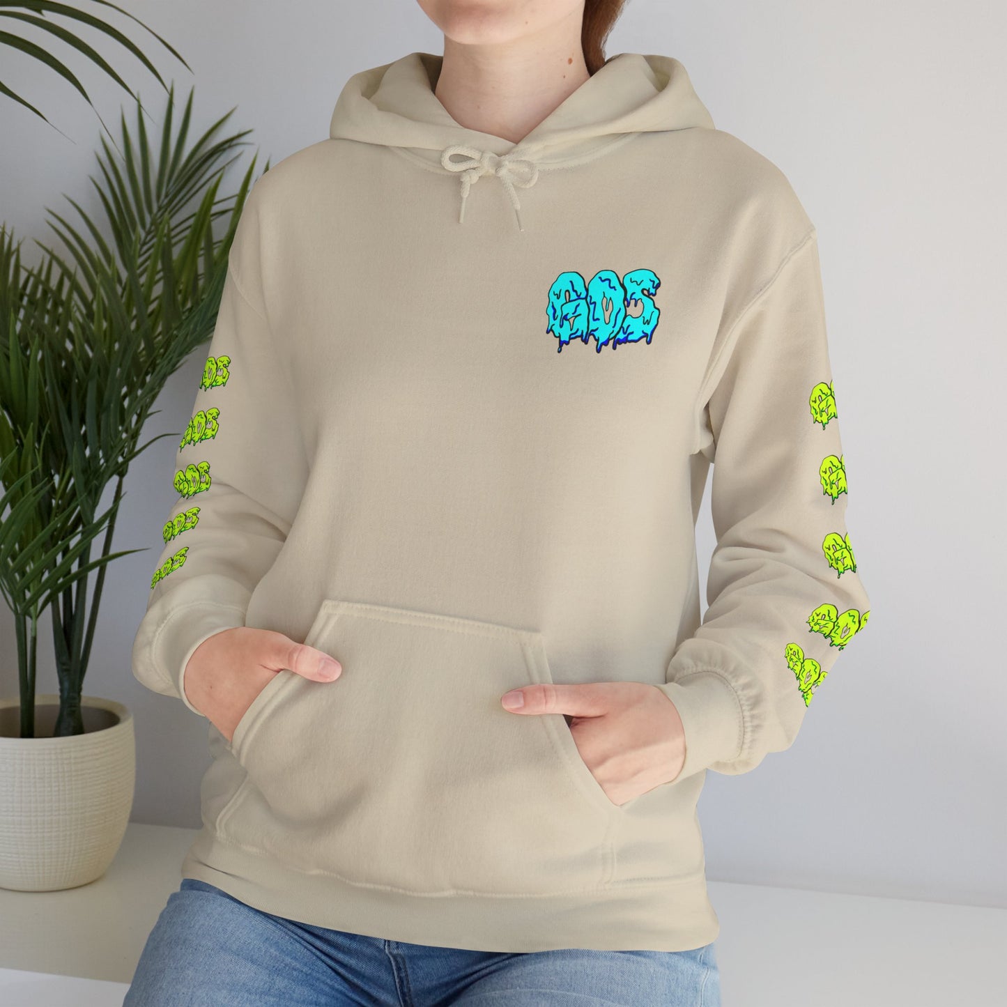 GOS SLIME blue/yellow FULL SLEEVE Unisex Hooded Sweatshirt