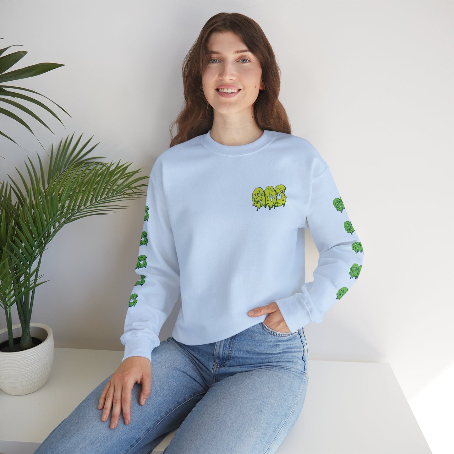 GOS SLIME acid green/green FULL SLEEVE unisex sweatshirt