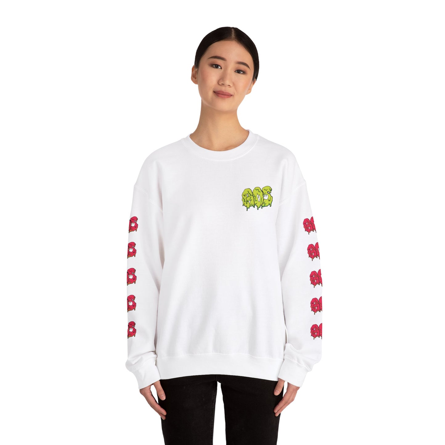 GOS SLIME acid green/red FULL SLEEVE unisex sweatshirt