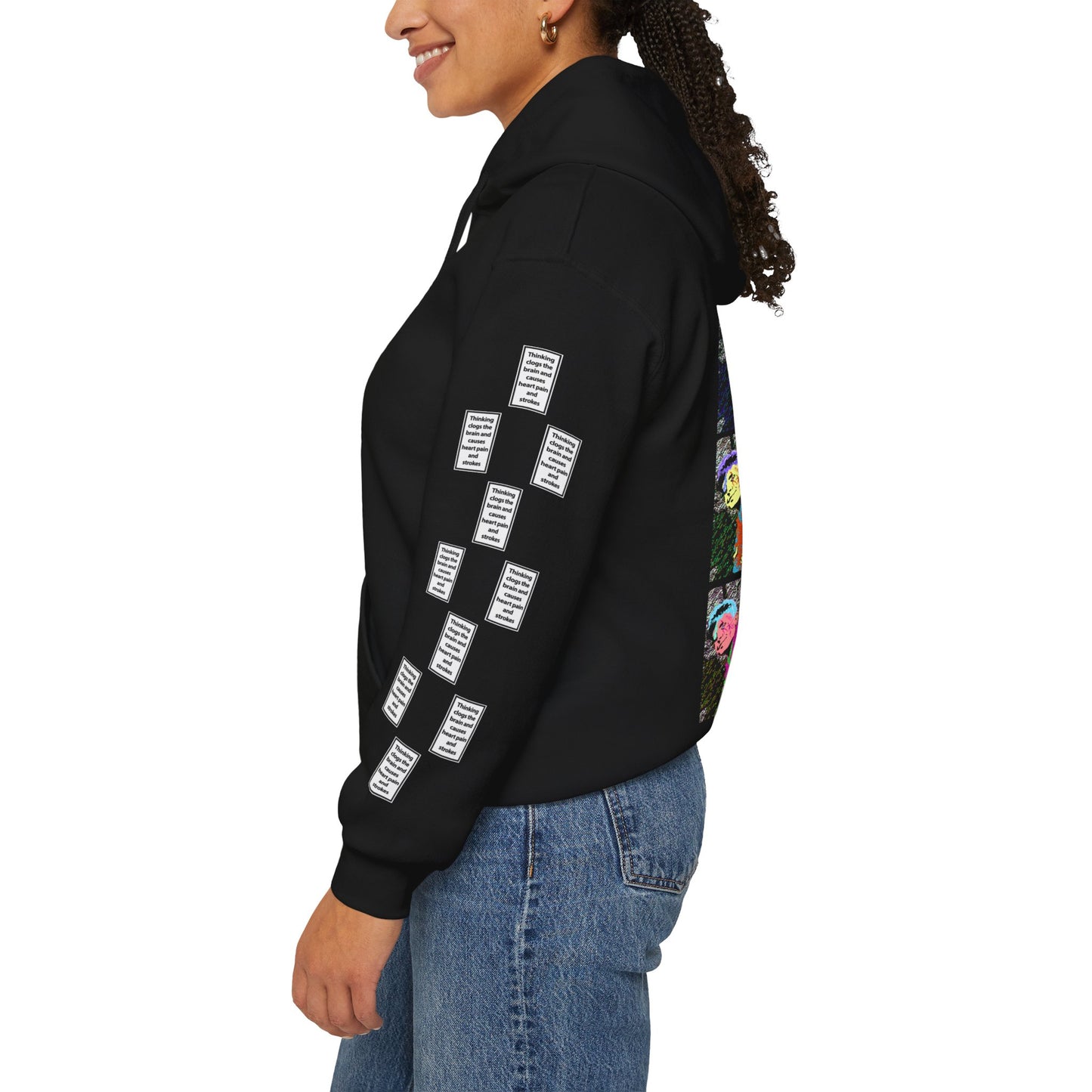 Fwillip 9 grid arm print, Unisex Heavy Blend Hooded Sweatshirt