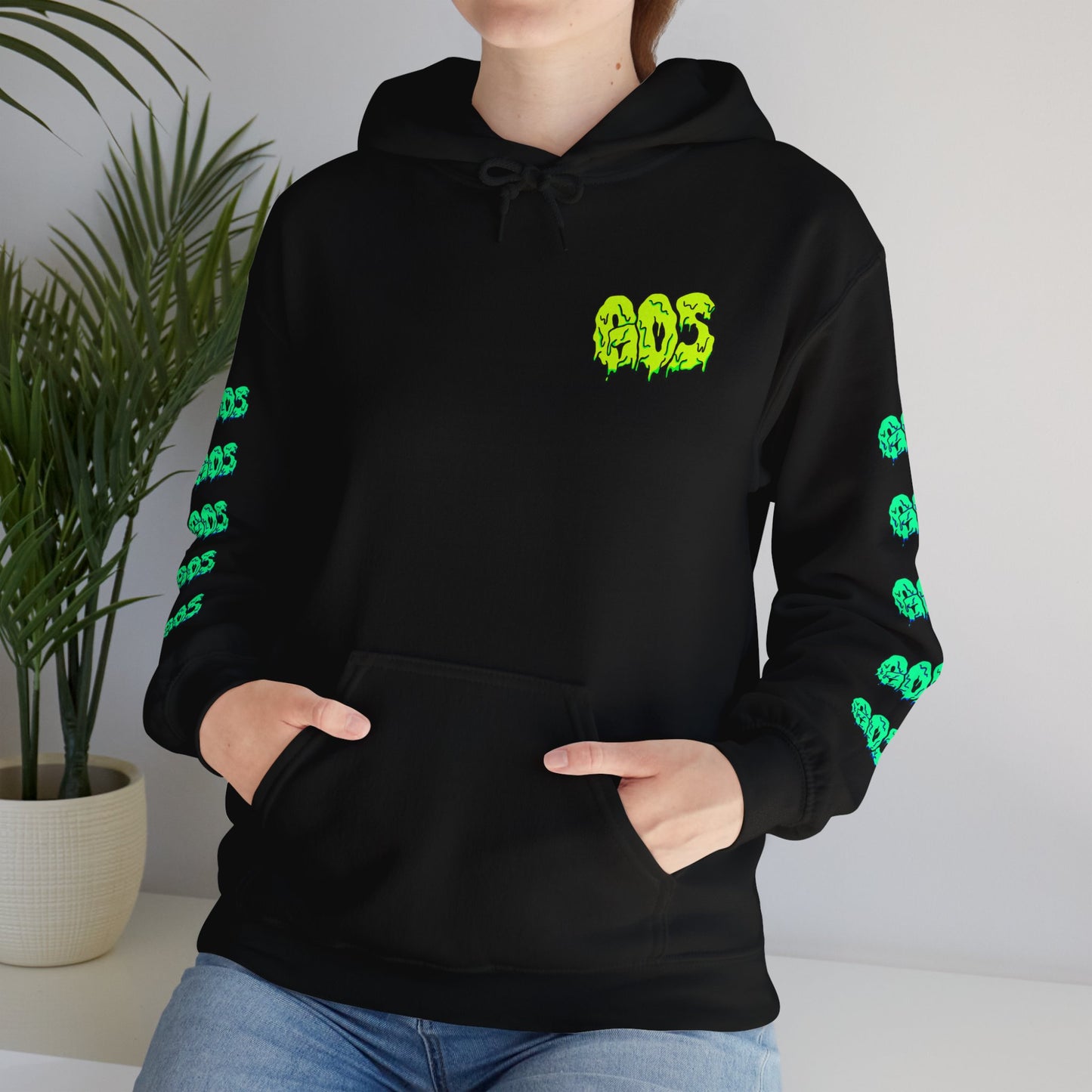 GOS SLIME yellow/aqua FULL SLEEVE Unisex  Hooded Sweatshirt