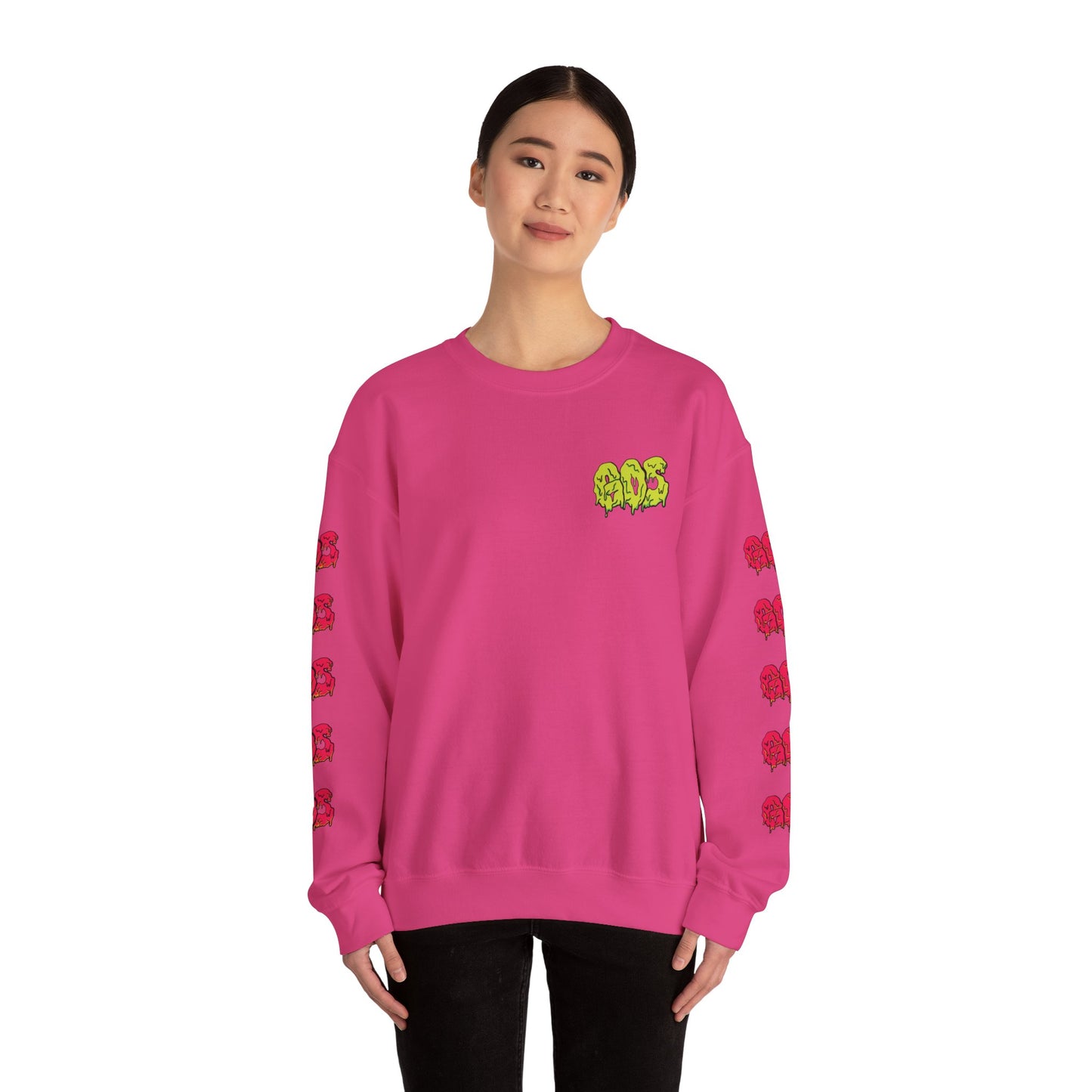 GOS SLIME acid green/red FULL SLEEVE unisex sweatshirt