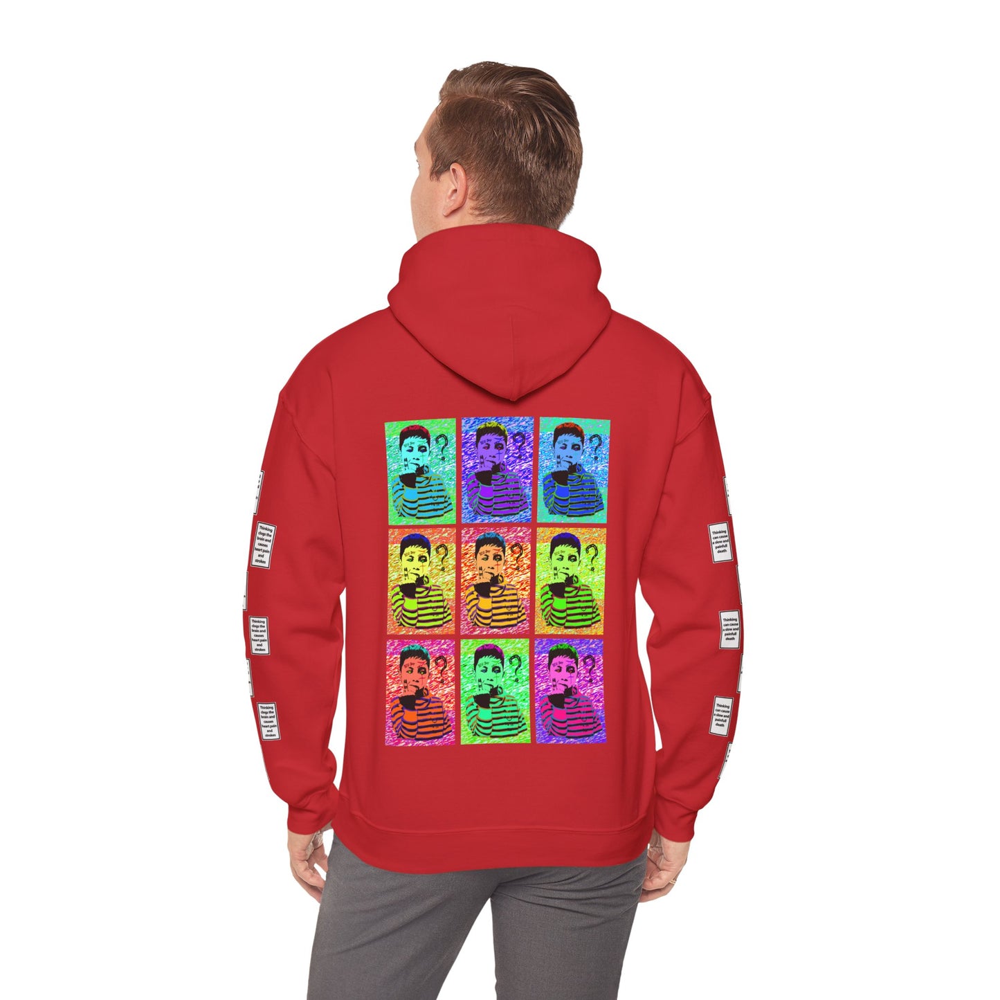 Amil 9 grid arm print, Unisex Heavy Blend Hooded Sweatshirt