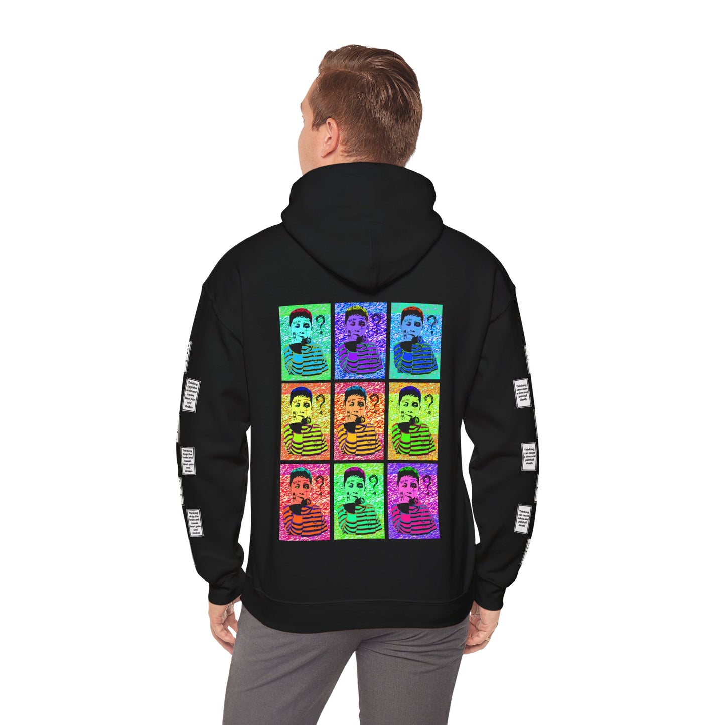 Amil 9 grid arm print, Unisex Heavy Blend Hooded Sweatshirt