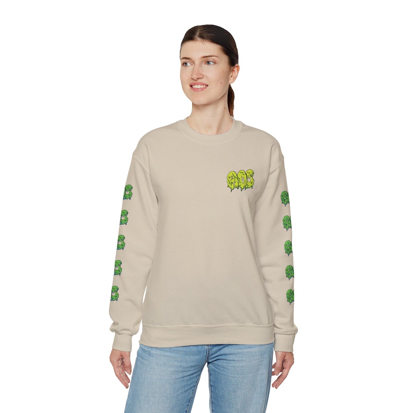 GOS SLIME acid green/green FULL SLEEVE unisex sweatshirt